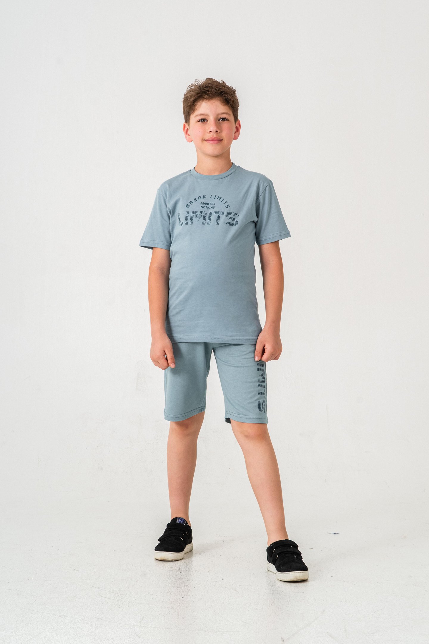 Break Limits Fearless Nothing  Limits Baskılı Erkek Çocuk Şort - Tişört Takımı