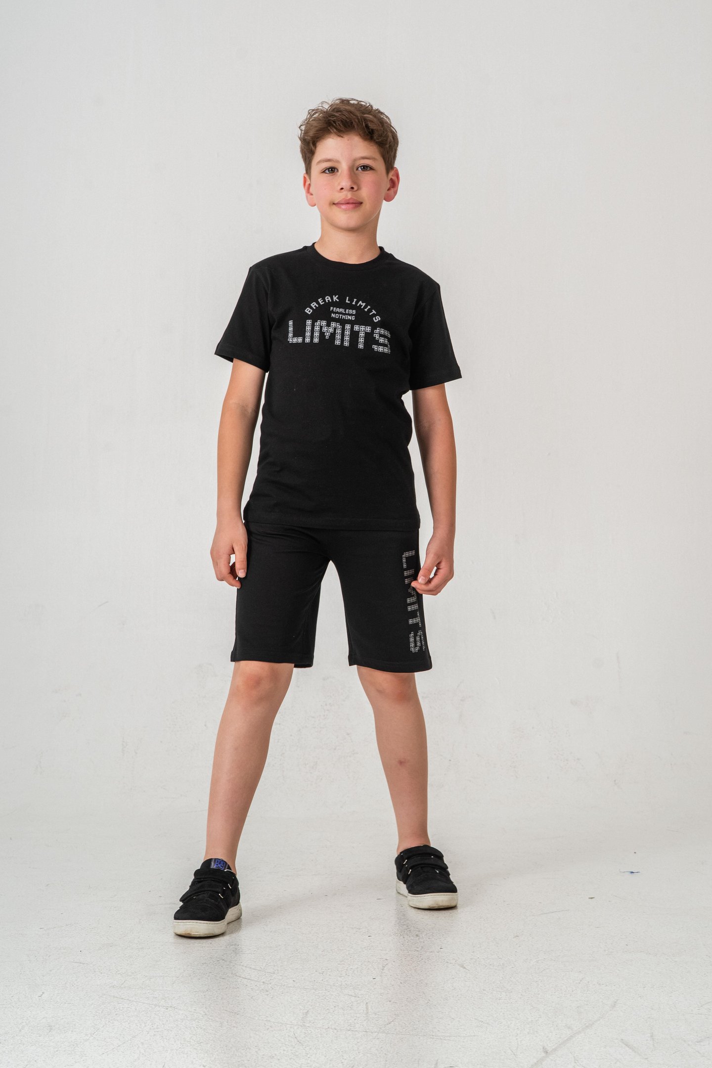 Break Limits Fearless Nothing  Limits Baskılı Erkek Çocuk Şort - Tişört Takımı