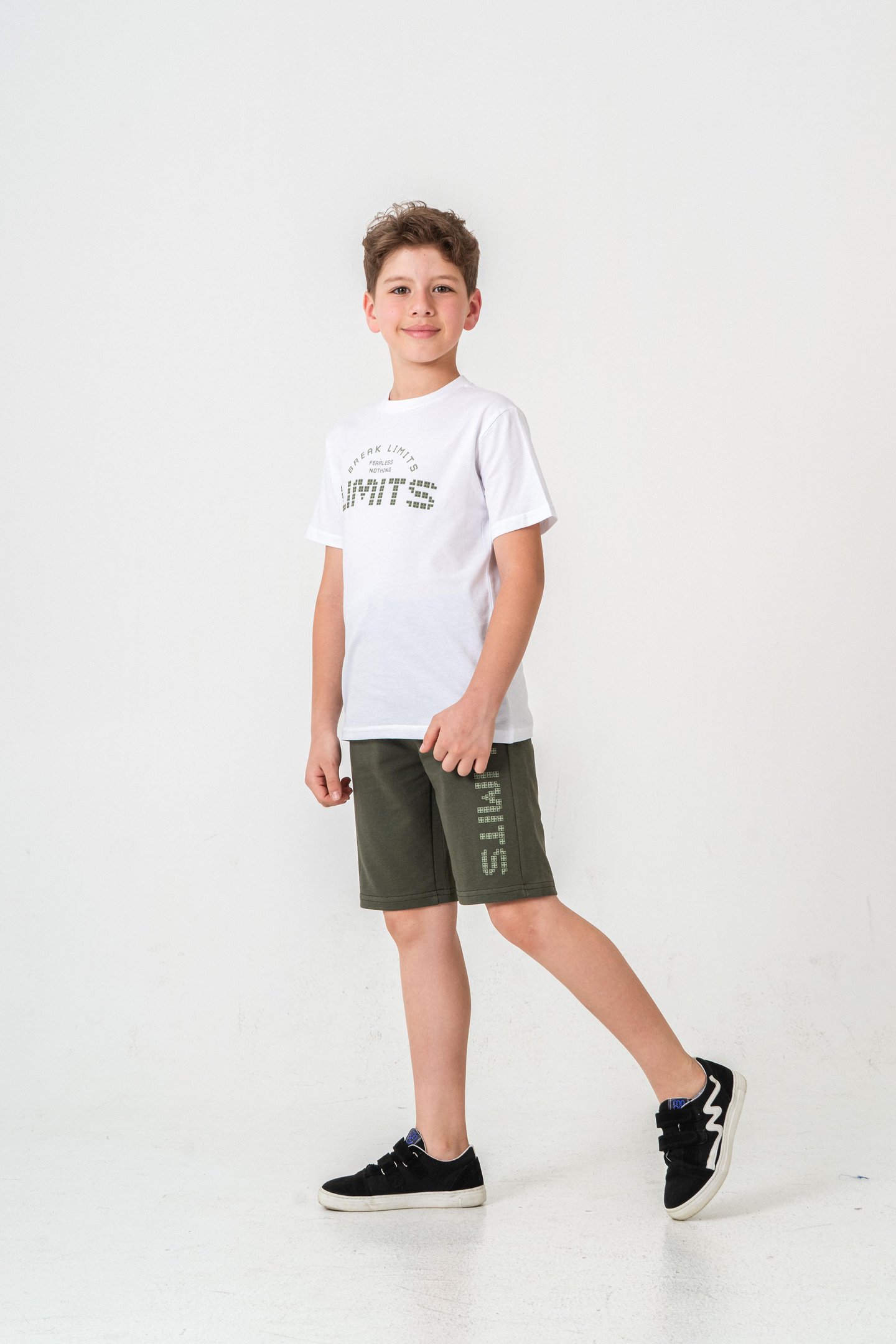 Break Limits Fearless Nothing  Limits Baskılı Erkek Çocuk Şort - Tişört Takımı