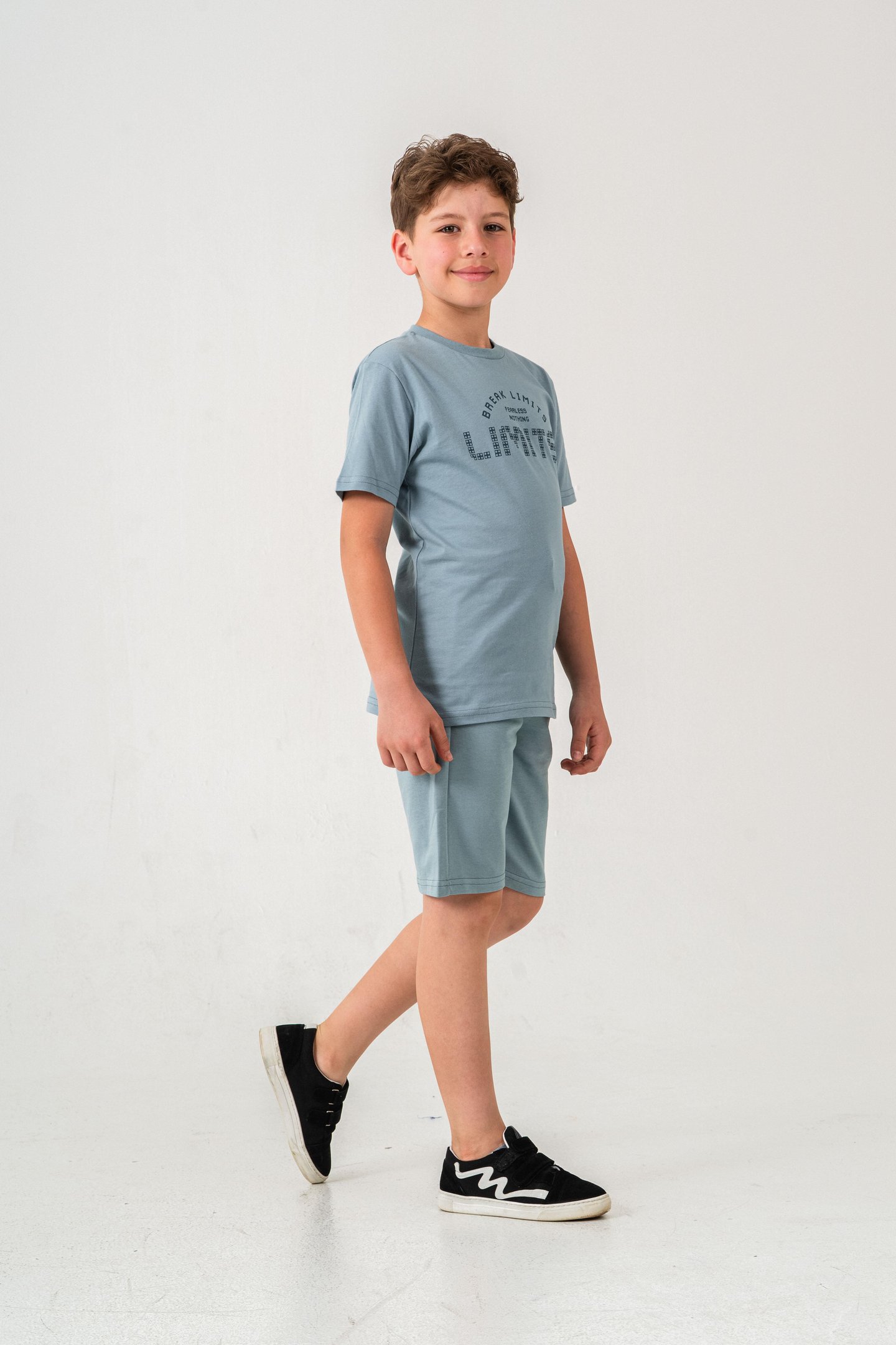 Break Limits Fearless Nothing  Limits Baskılı Erkek Çocuk Şort - Tişört Takımı