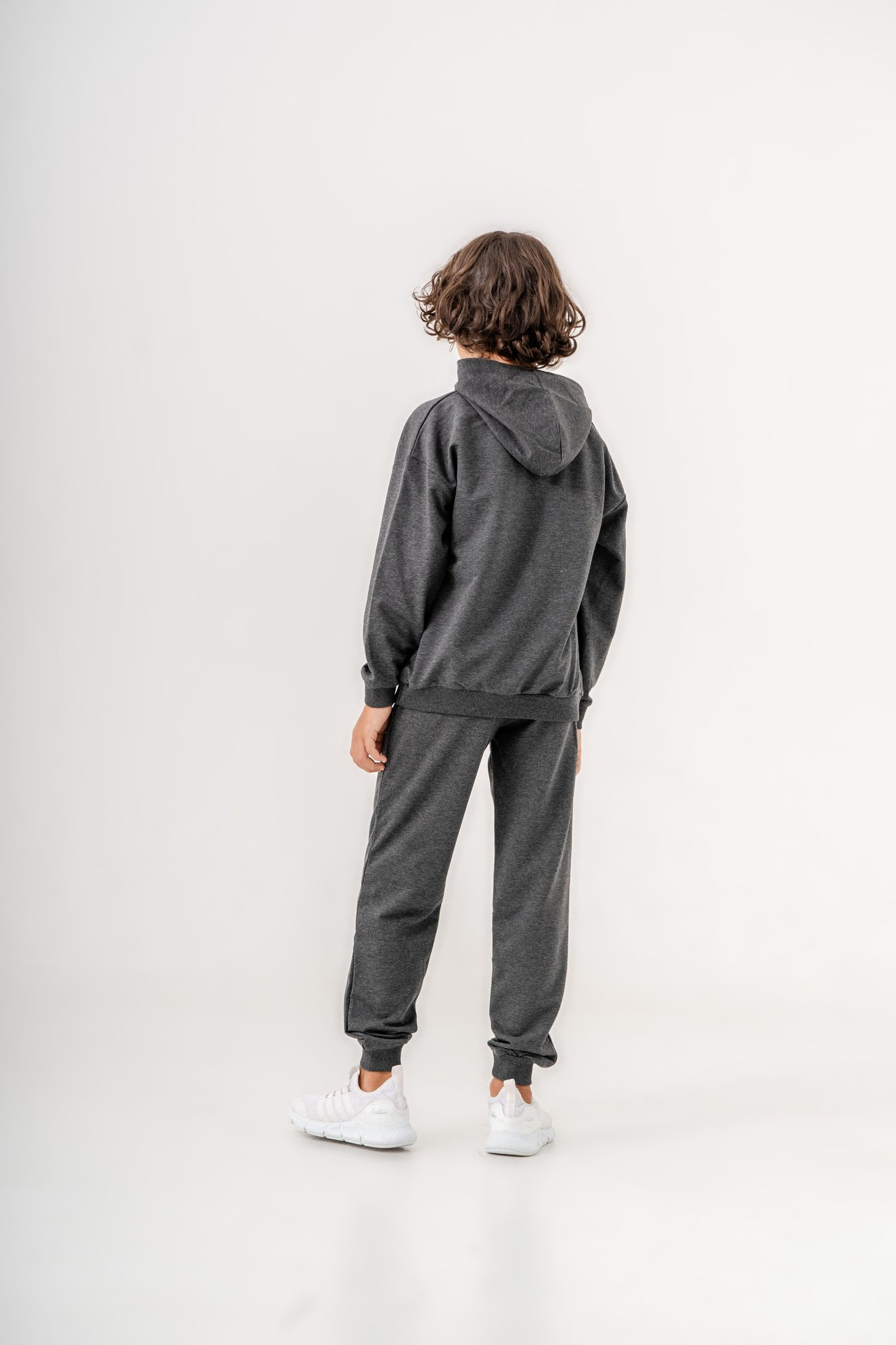 Brklyn 1985 Baskılı Kapüşonlu Erkek Çocuk Alt-Üst Eşofman Takımı