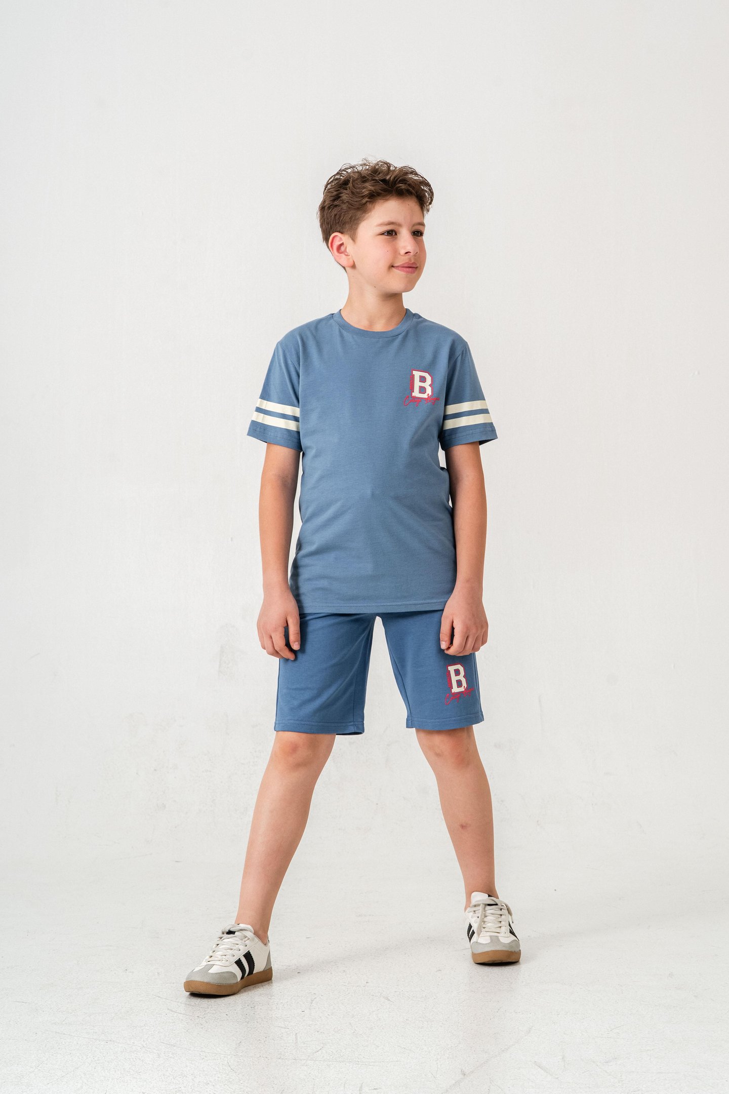 Brooklyn College League Baskılı  Erkek Çocuk Şort - Tişört Takımı
