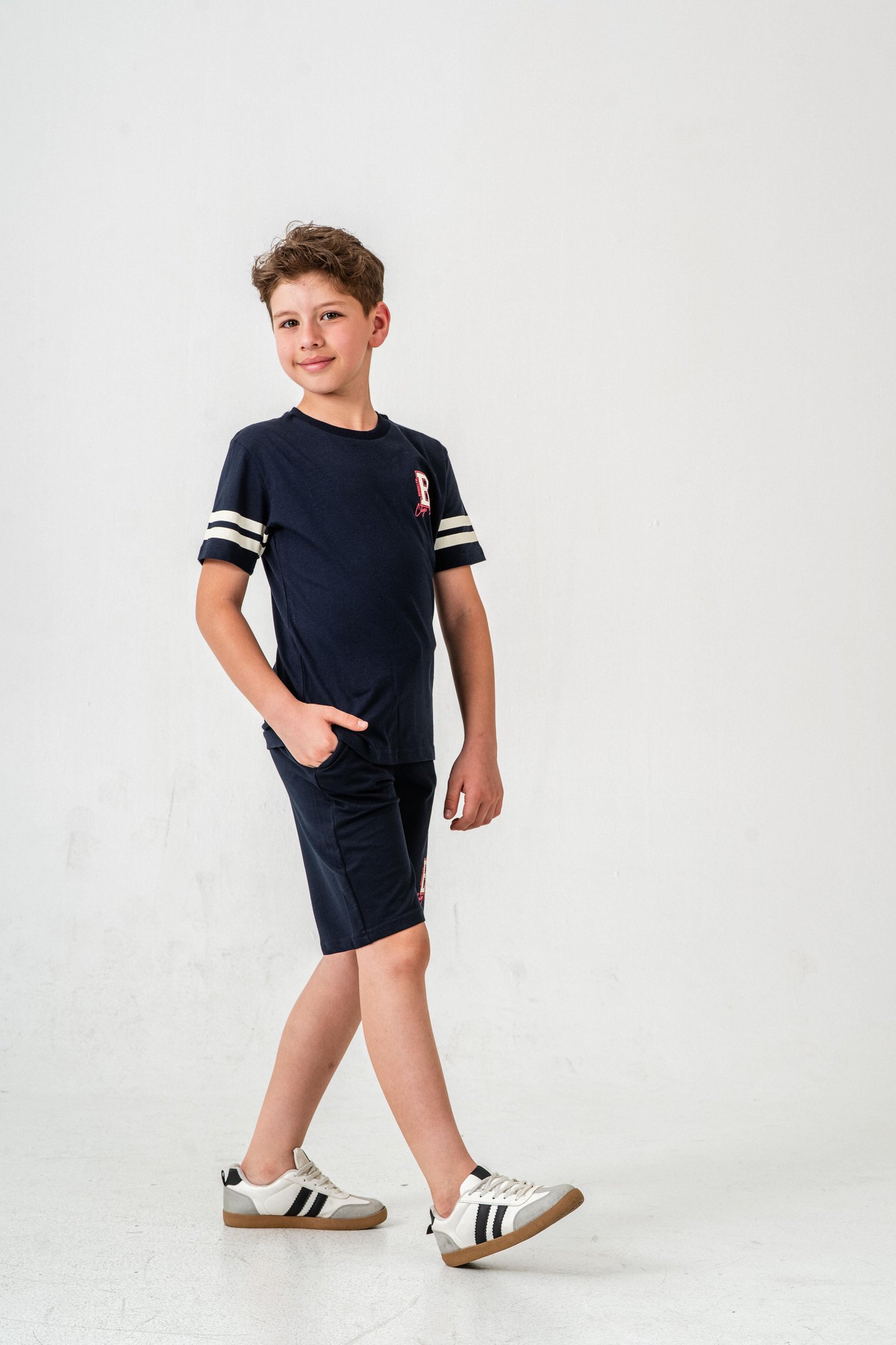 Brooklyn College League Baskılı  Erkek Çocuk Şort - Tişört Takımı