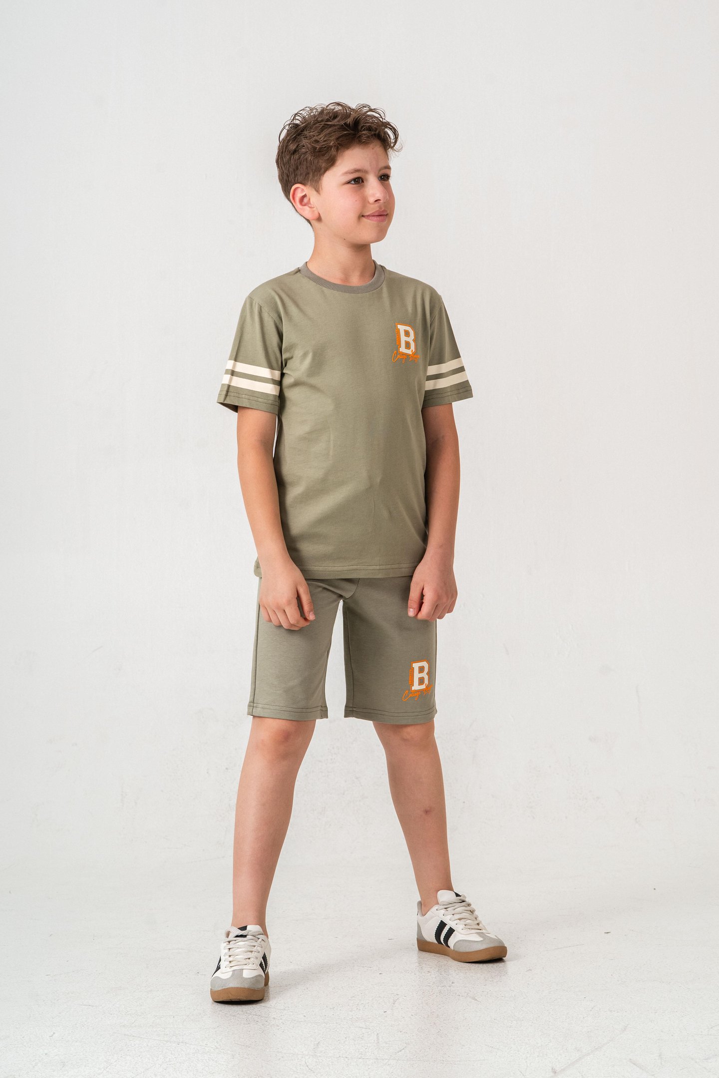 Brooklyn College League Baskılı  Erkek Çocuk Şort - Tişört Takımı