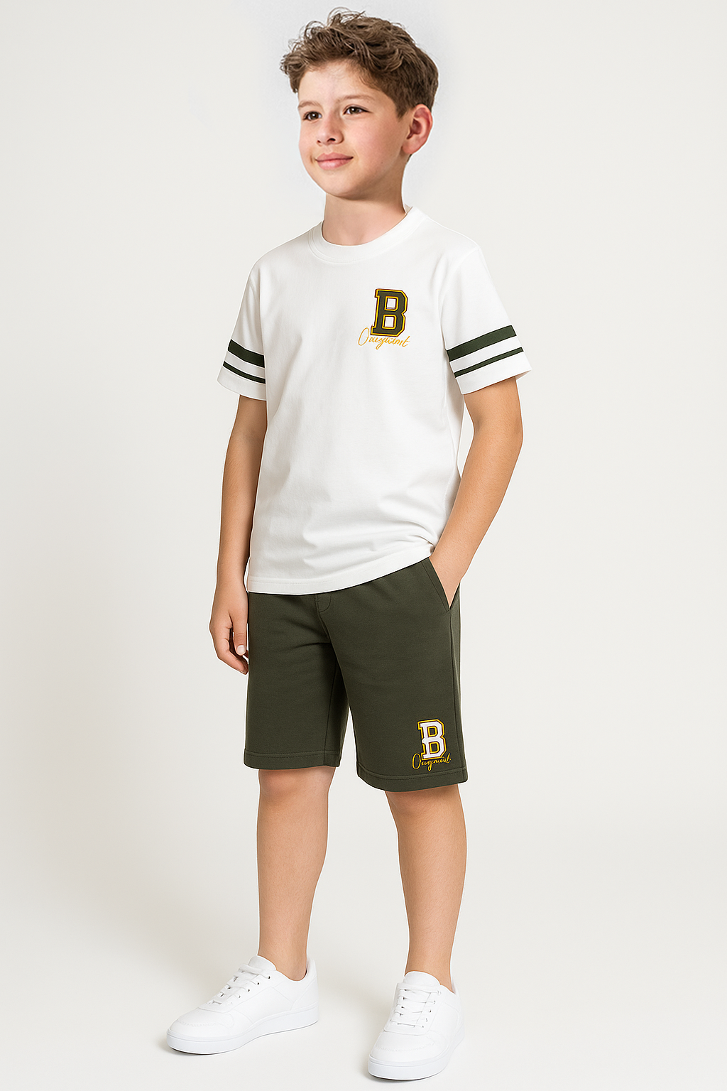 Brooklyn College League Baskılı  Erkek Çocuk Şort - Tişört Takımı