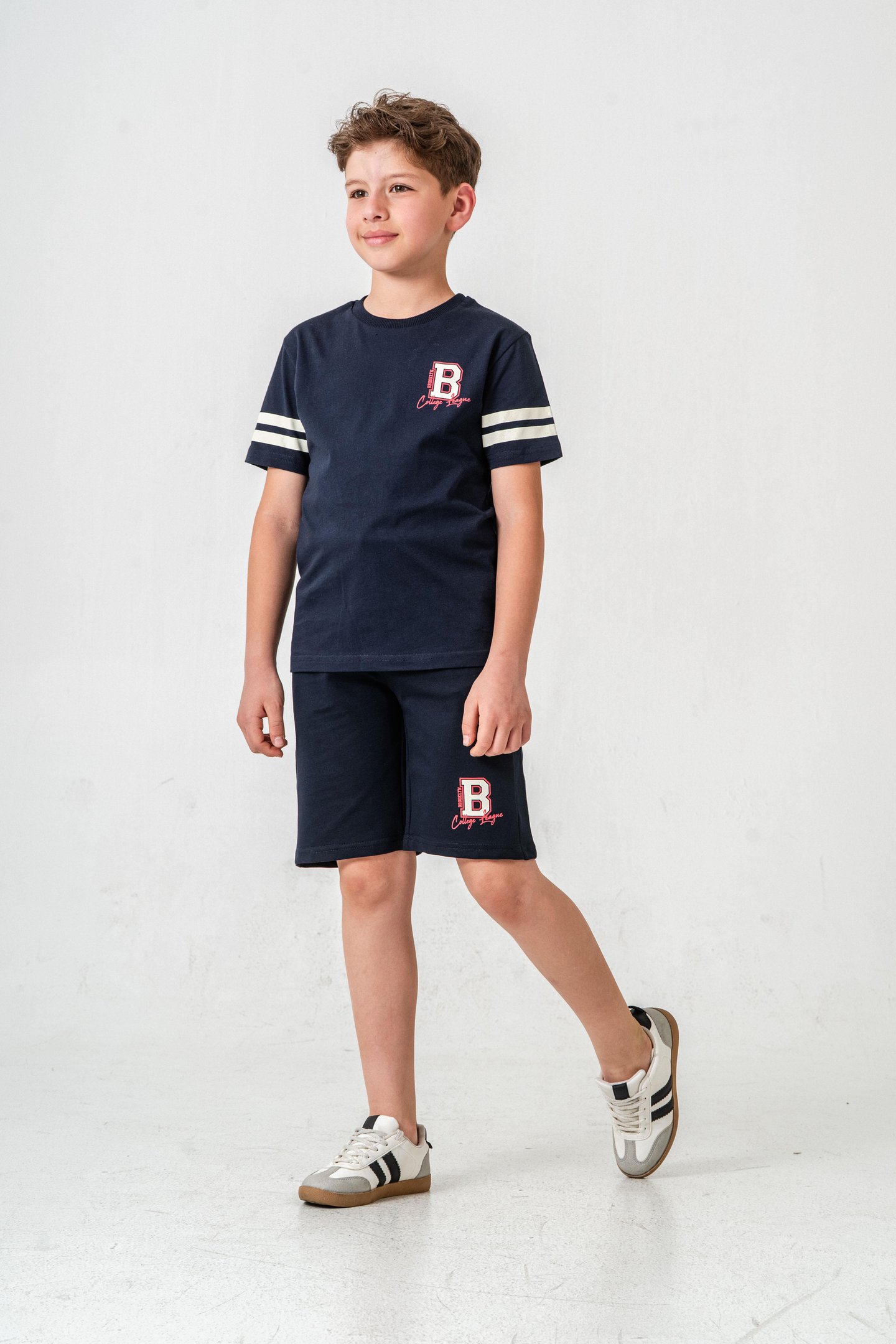 Brooklyn College League Baskılı  Erkek Çocuk Şort - Tişört Takımı
