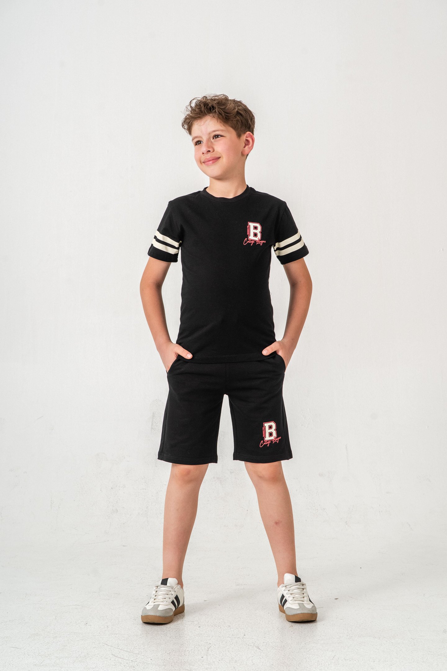 Brooklyn College League Baskılı  Erkek Çocuk Şort - Tişört Takımı