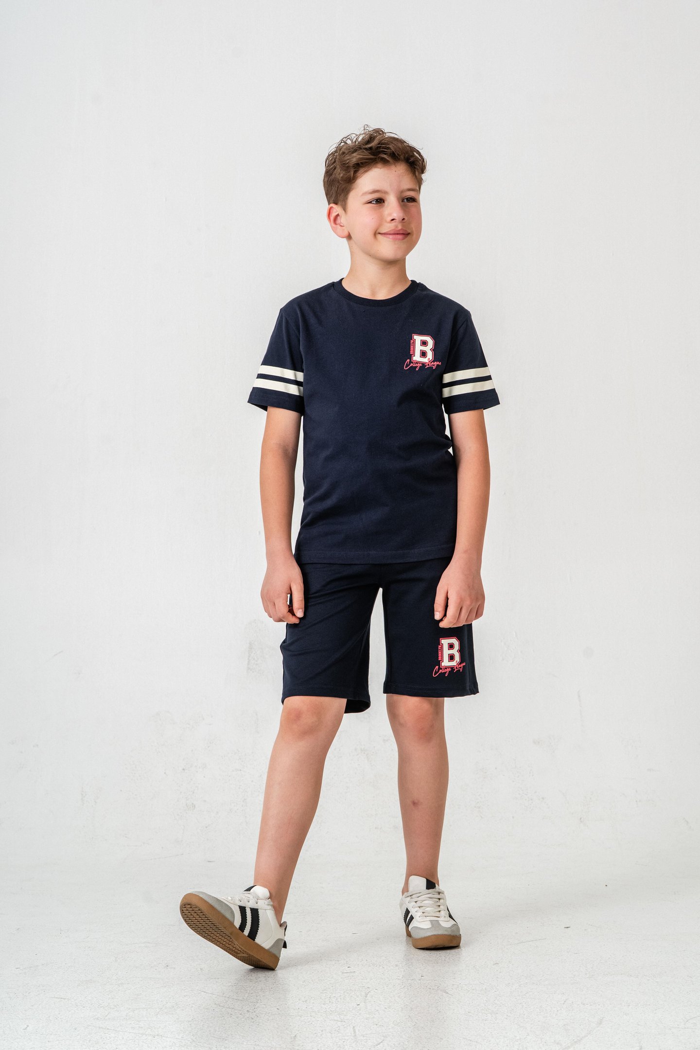 Brooklyn College League Baskılı  Erkek Çocuk Şort - Tişört Takımı
