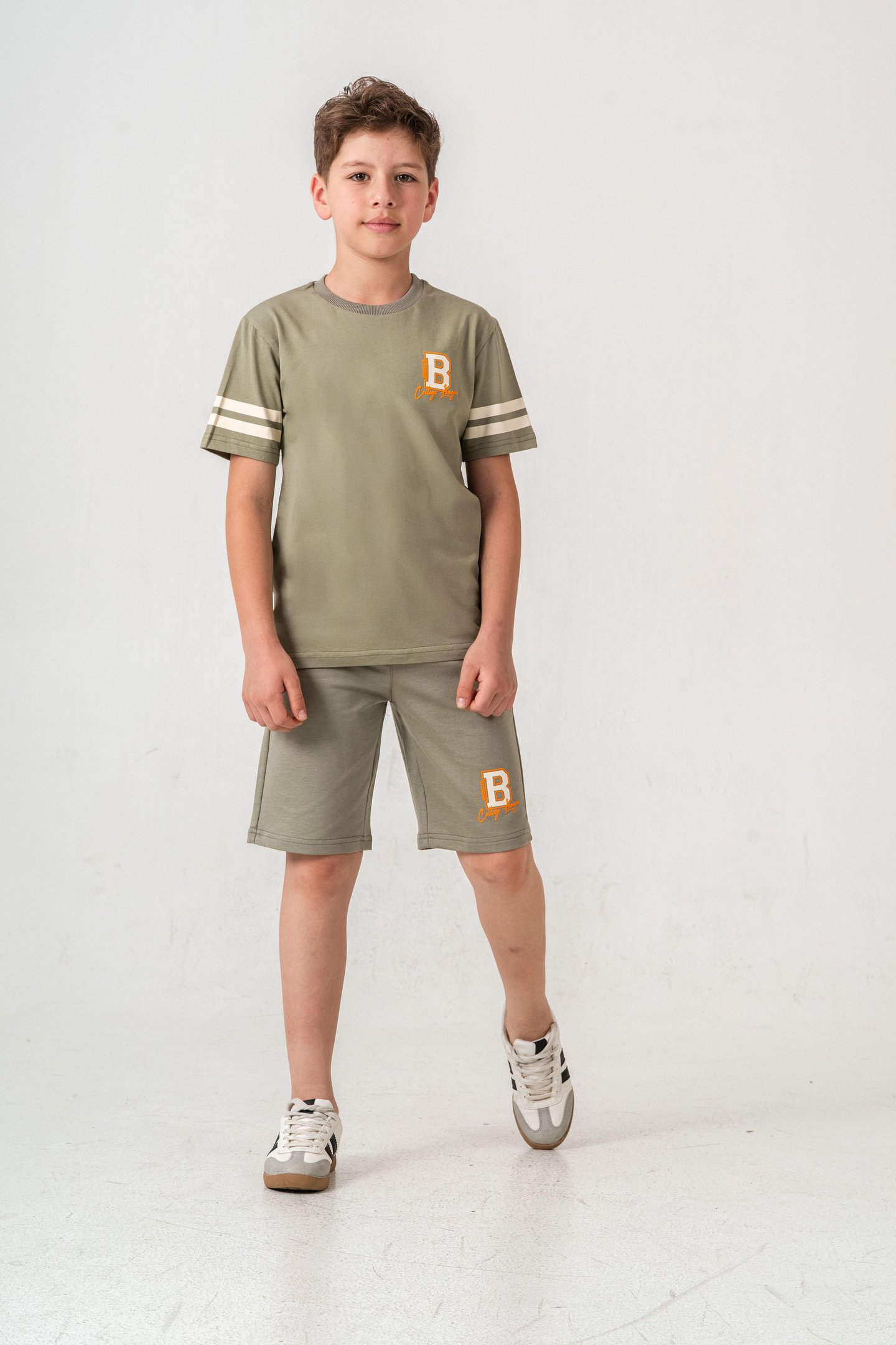Brooklyn College League Baskılı  Erkek Çocuk Şort - Tişört Takımı