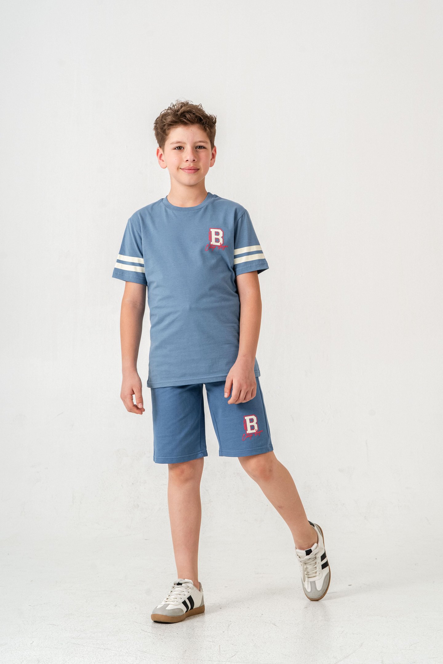 Brooklyn College League Baskılı  Erkek Çocuk Şort - Tişört Takımı