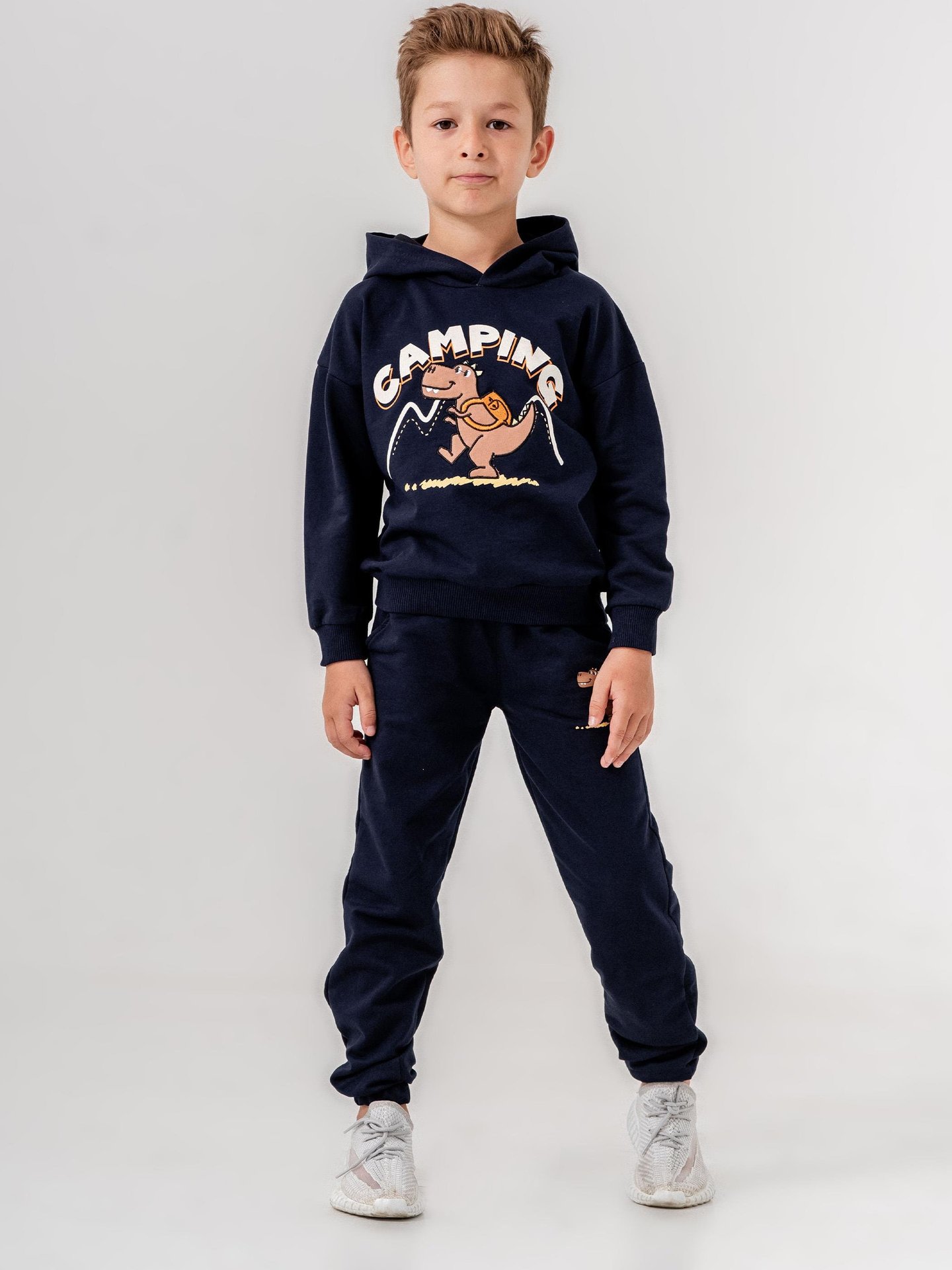 Camping baskılı erkek çocuk eşofman takımı