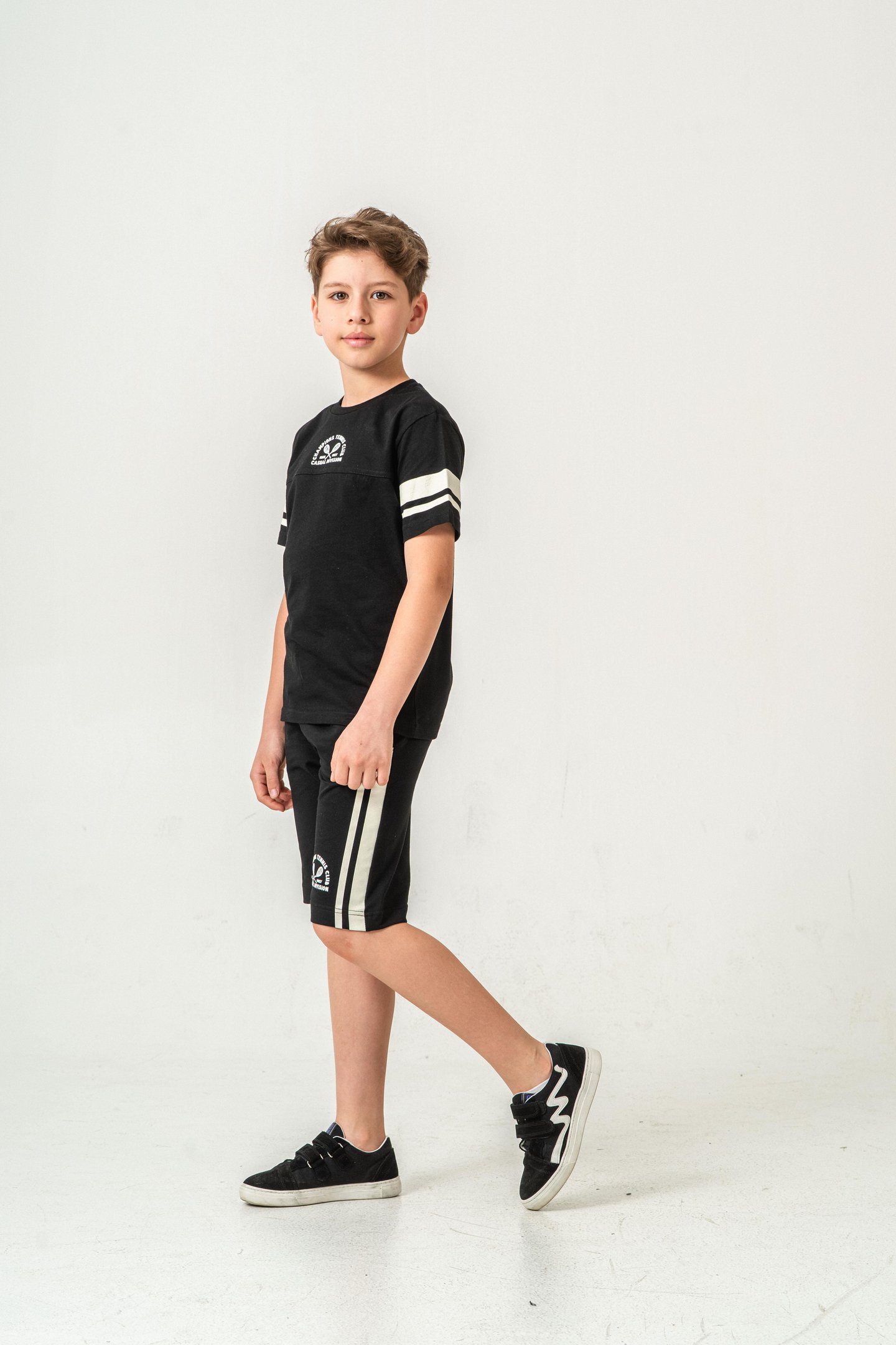 Champions Tennis Club Casual Division Baskılı  Erkek Çocuk Şort - Tişört Takımı