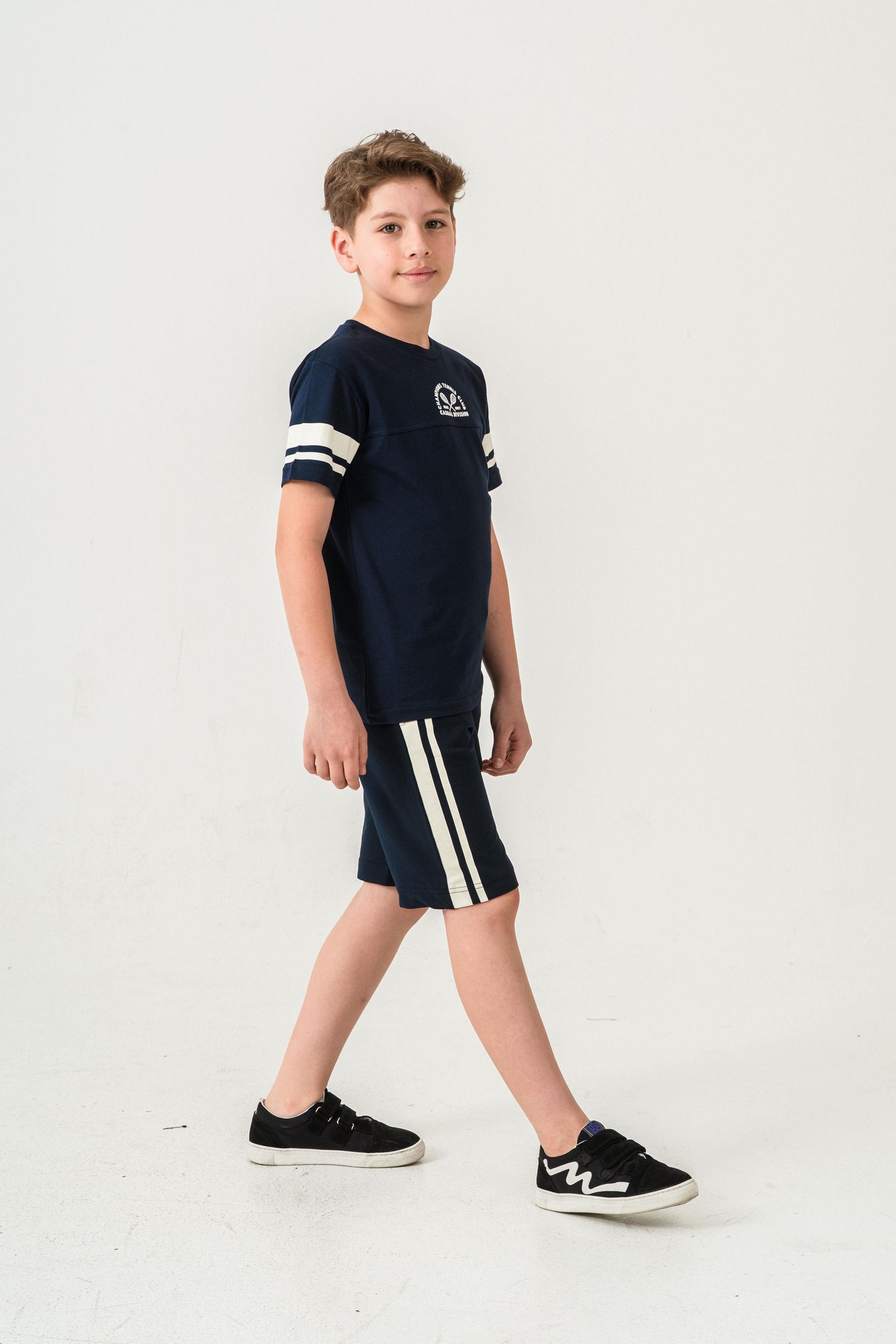 Champions Tennis Club Casual Division Baskılı  Erkek Çocuk Şort - Tişört Takımı