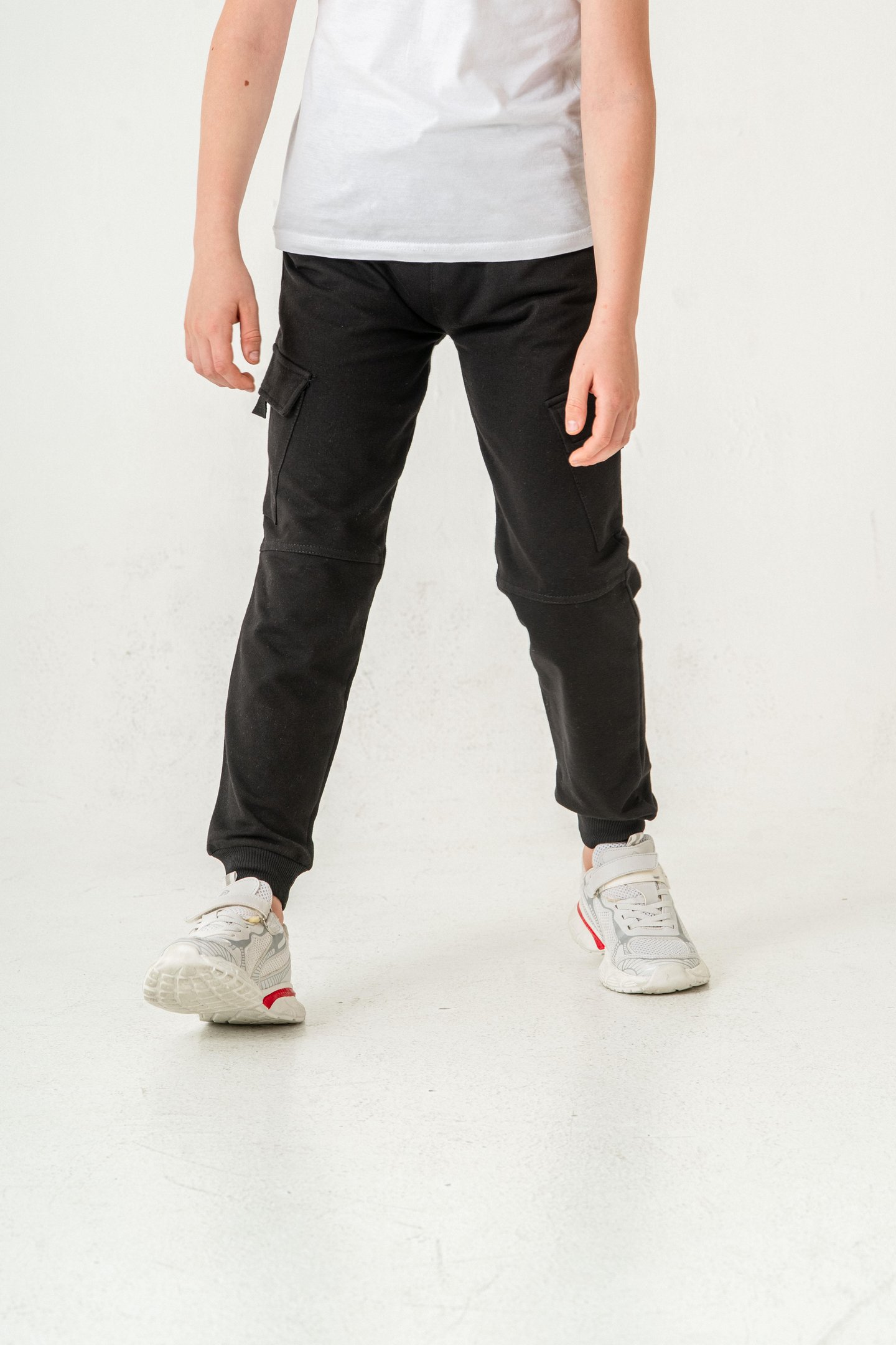 Çift Kargo Cepli Cep Kapagı Balıksırtlı Erkek Çocuk Eşofman Altı