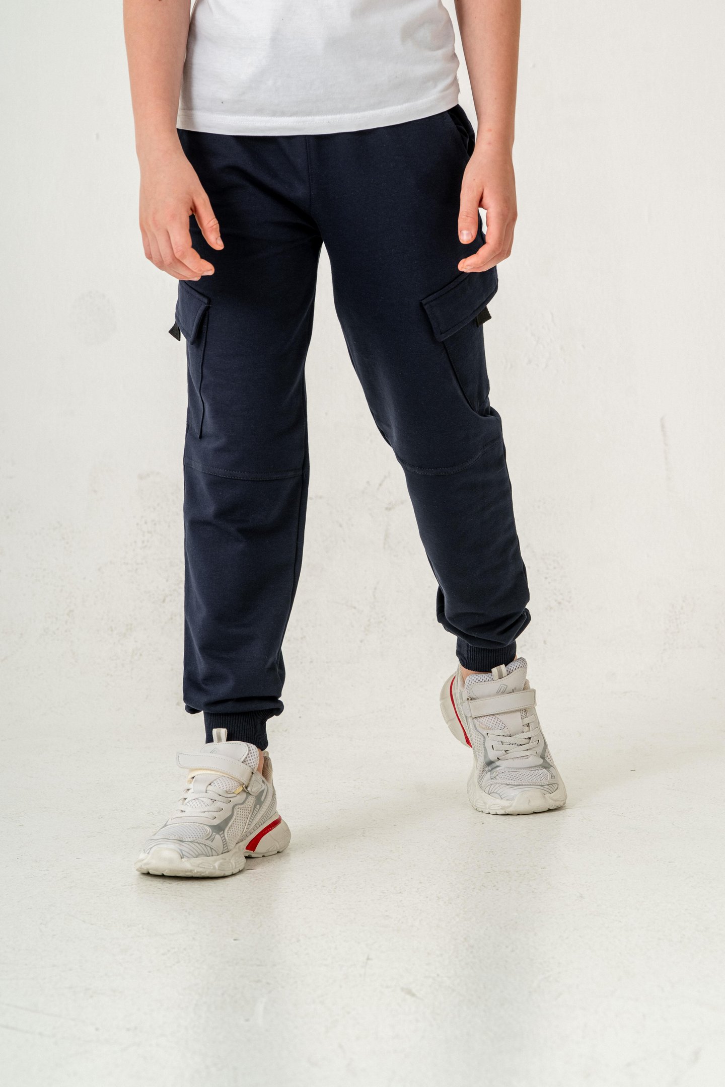 Çift Kargo Cepli Cep Kapagı Balıksırtlı Erkek Çocuk Eşofman Altı