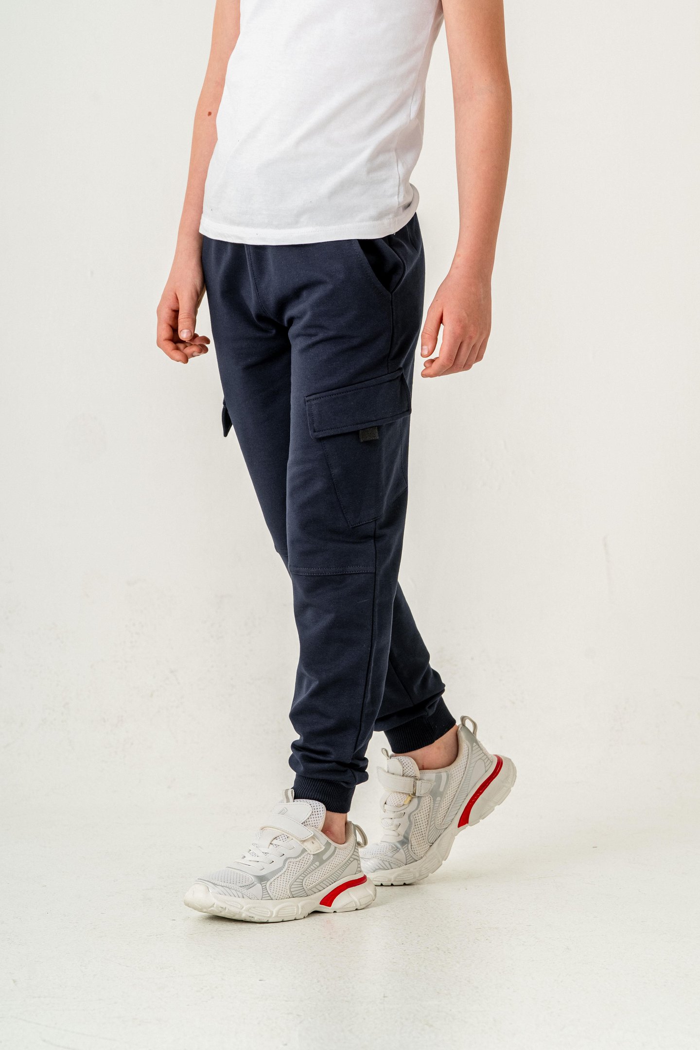 Çift Kargo Cepli Cep Kapagı Balıksırtlı Erkek Çocuk Eşofman Altı