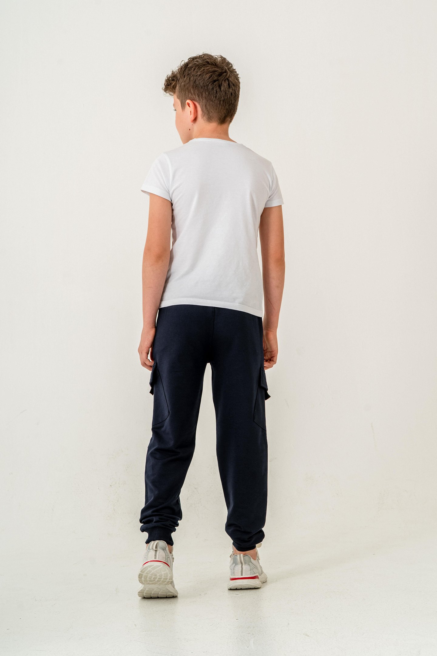 Çift Kargo Cepli Cep Kapagı Balıksırtlı Erkek Çocuk Eşofman Altı