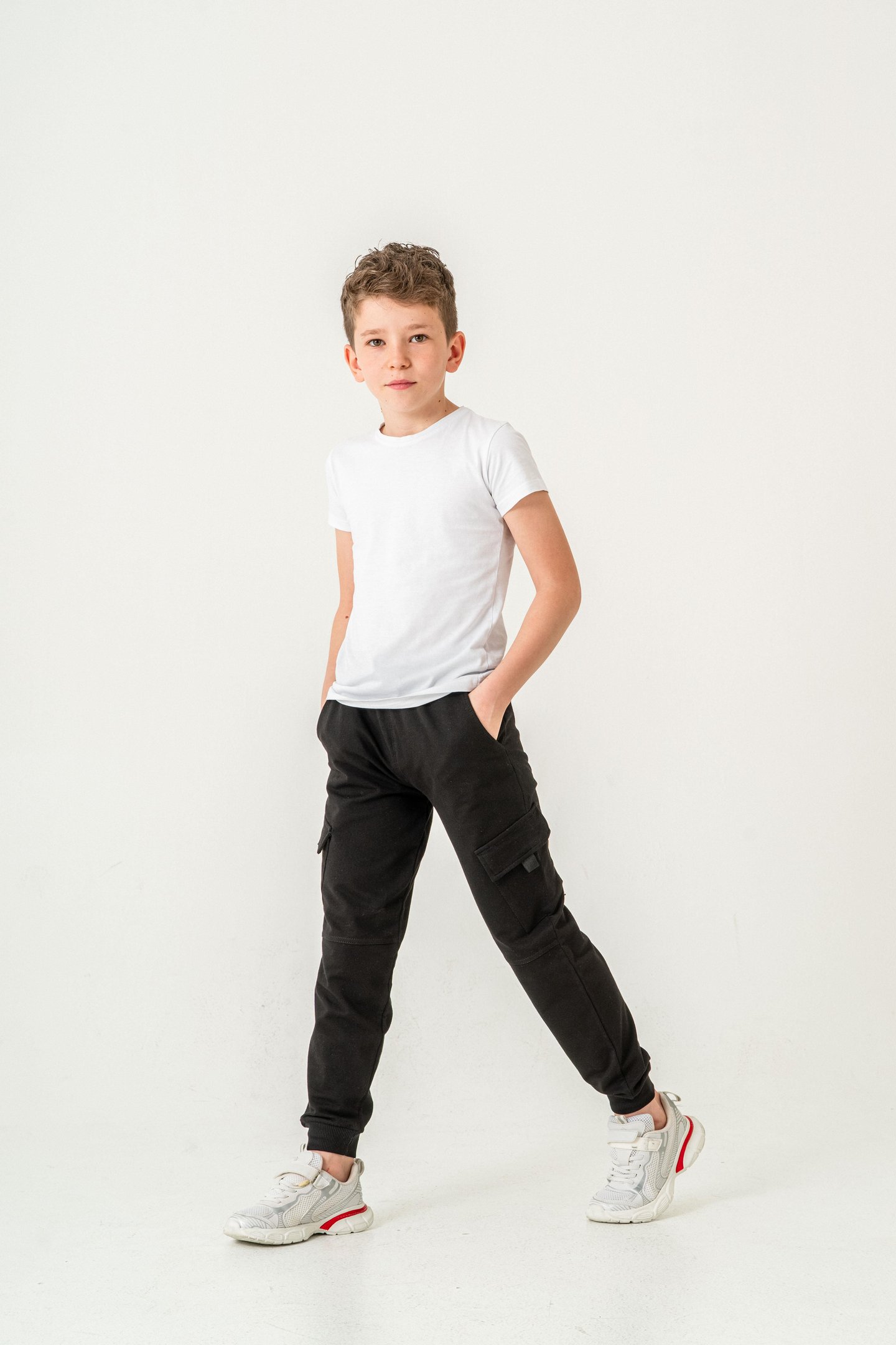 Çift Kargo Cepli Cep Kapagı Balıksırtlı Erkek Çocuk Eşofman Altı