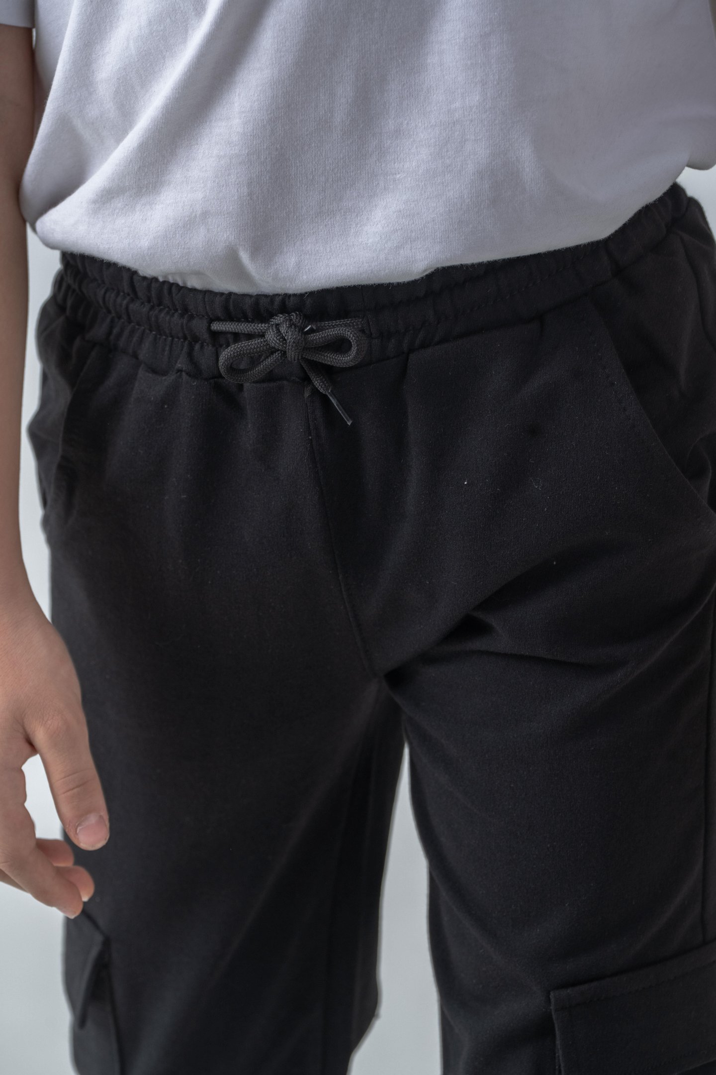 Çift Kargo Cepli Sağ Cep Baskılı Çift Bacak Biyeli Erkek Çocuk Eşofman Altı