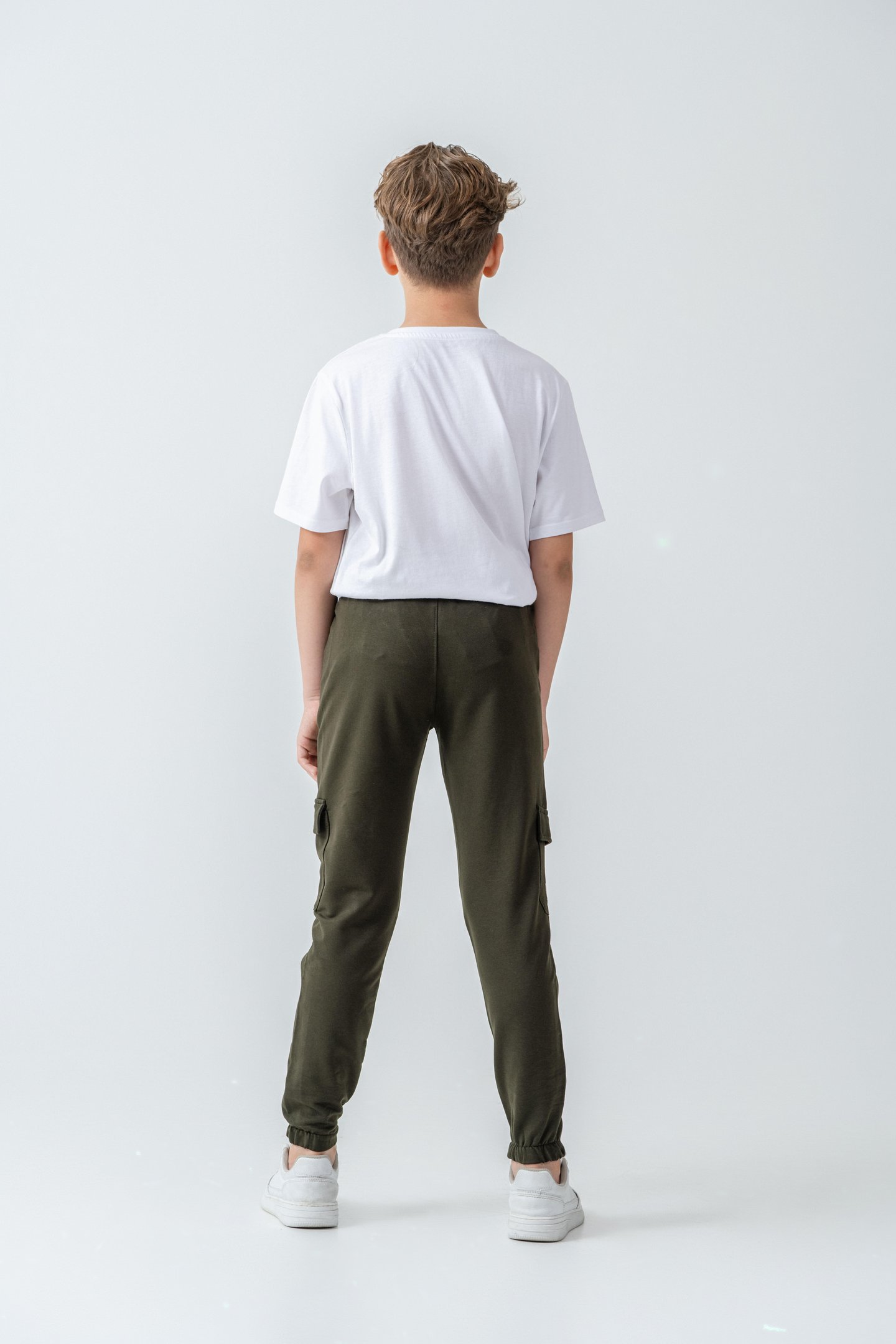 Çift Kargo Cepli Sağ Cep Baskılı Çift Bacak Biyeli Erkek Çocuk Eşofman Altı