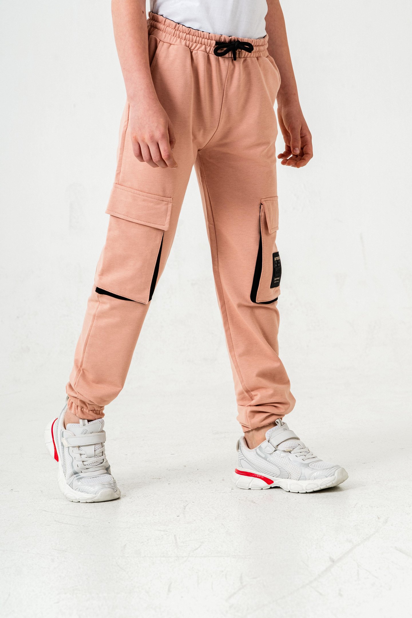 Çift Kargo Cepli Sol Cep Kapagı Armalı Erkek Çoçuk Eşofman Altı