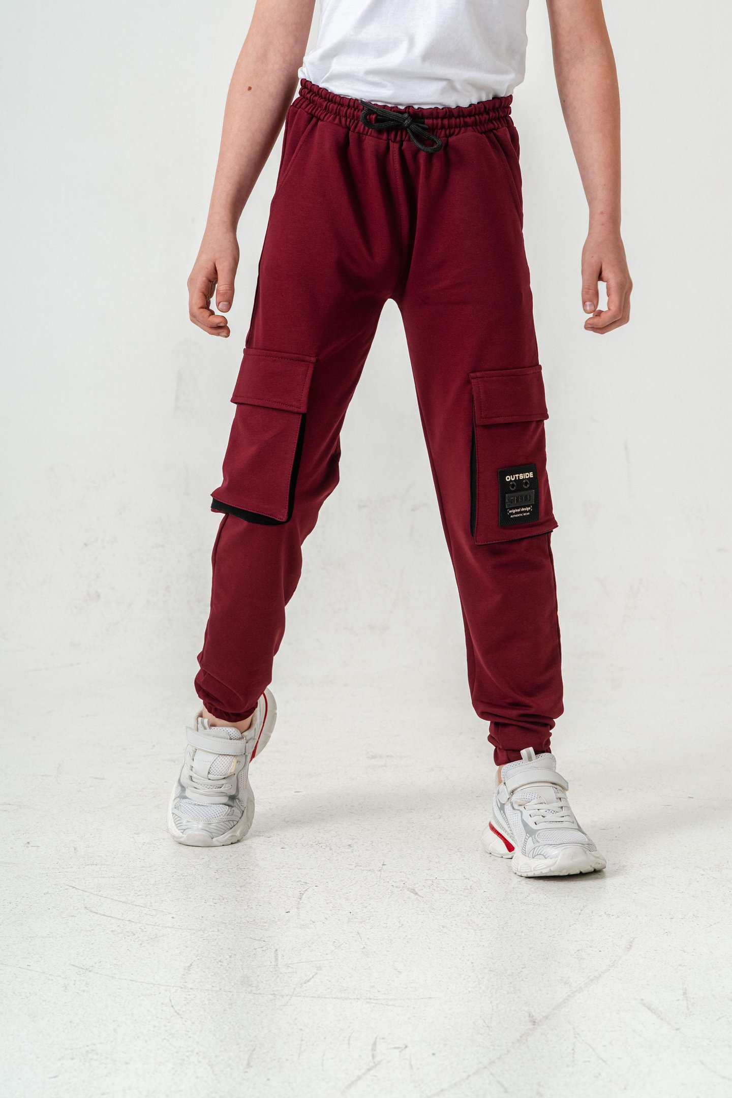 Çift Kargo Cepli Sol Cep Kapagı Armalı Erkek Çoçuk Eşofman Altı