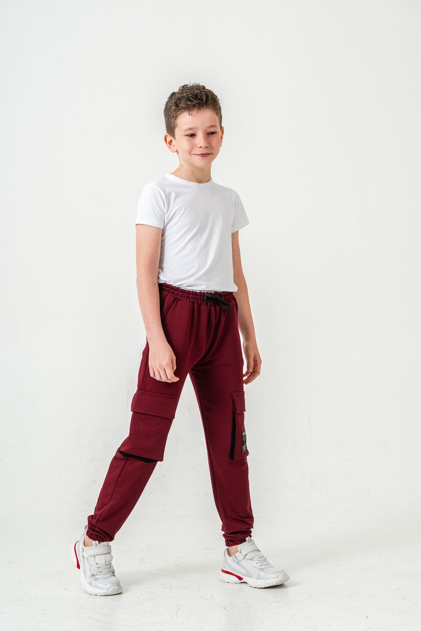 Çift Kargo Cepli Sol Cep Kapagı Armalı Erkek Çoçuk Eşofman Altı