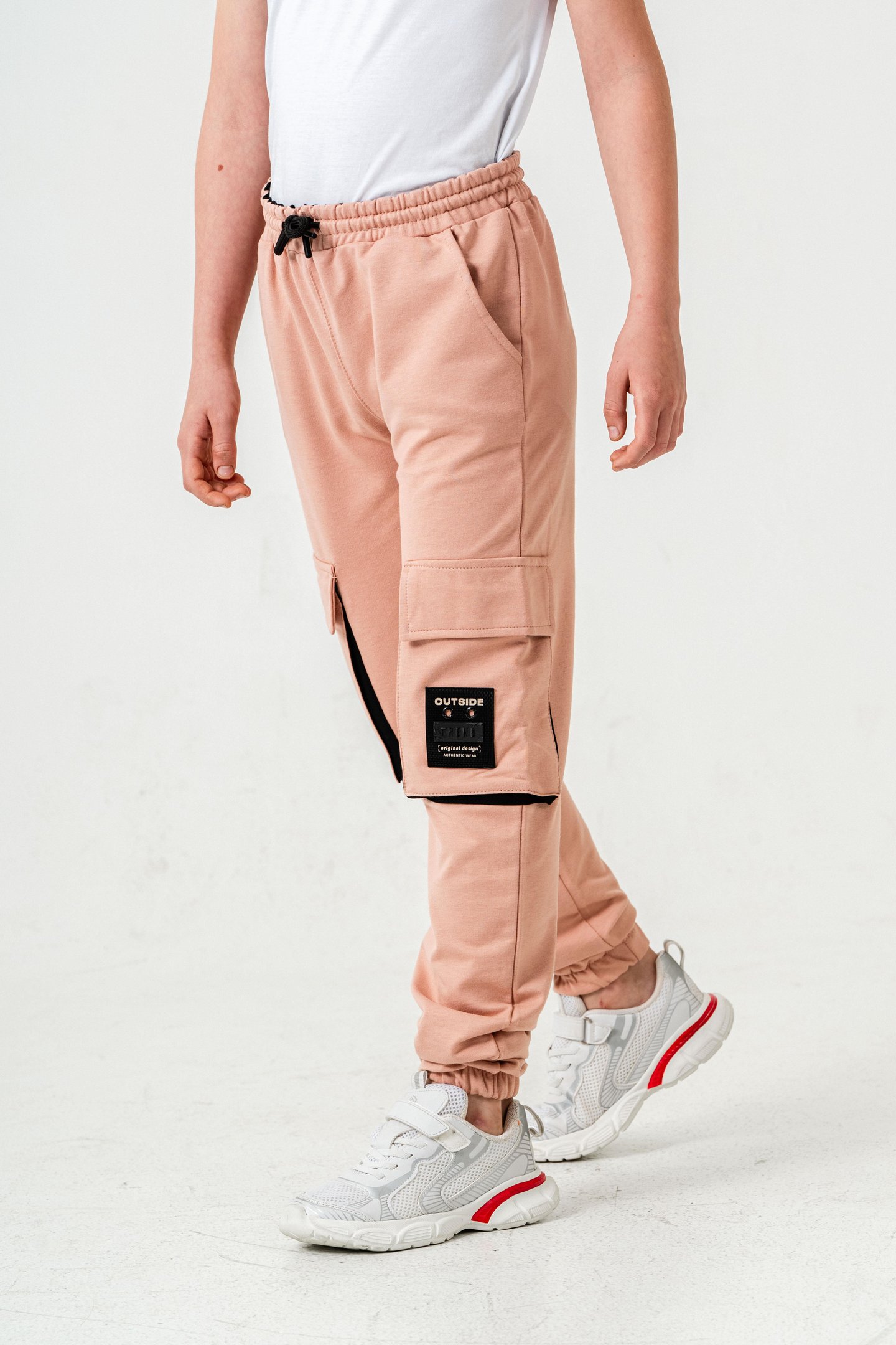 Çift Kargo Cepli Sol Cep Kapagı Armalı Erkek Çoçuk Eşofman Altı