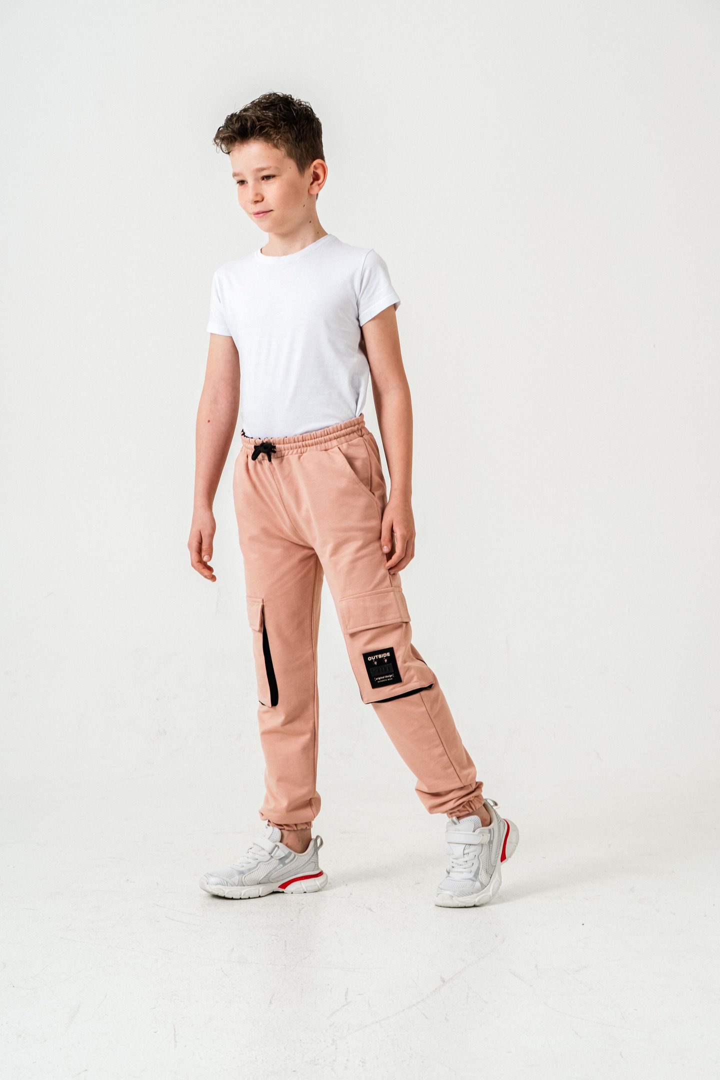 Çift Kargo Cepli Sol Cep Kapagı Armalı Erkek Çoçuk Eşofman Altı