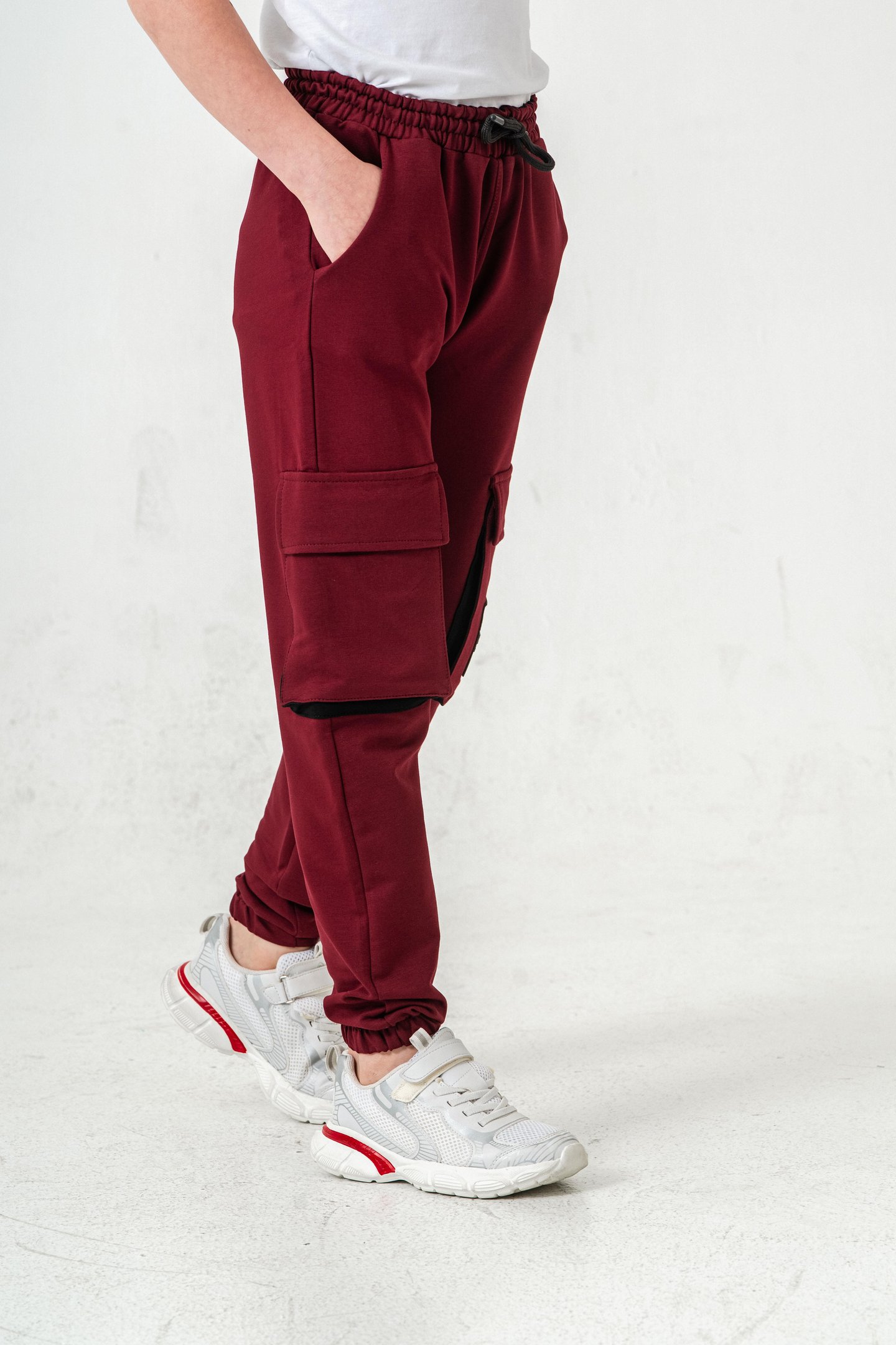 Çift Kargo Cepli Sol Cep Kapagı Armalı Erkek Çoçuk Eşofman Altı