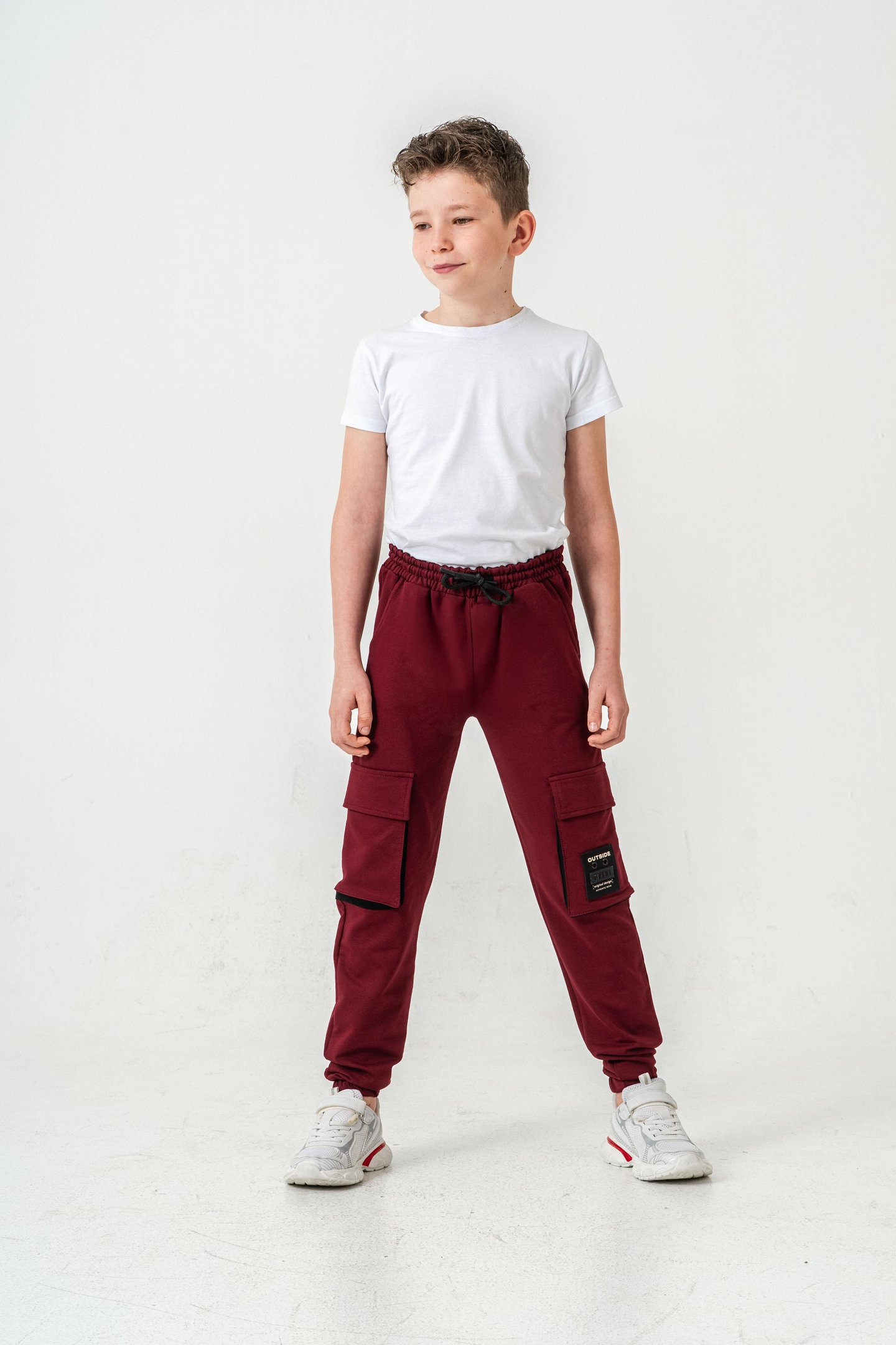 Çift Kargo Cepli Sol Cep Kapagı Armalı Erkek Çoçuk Eşofman Altı