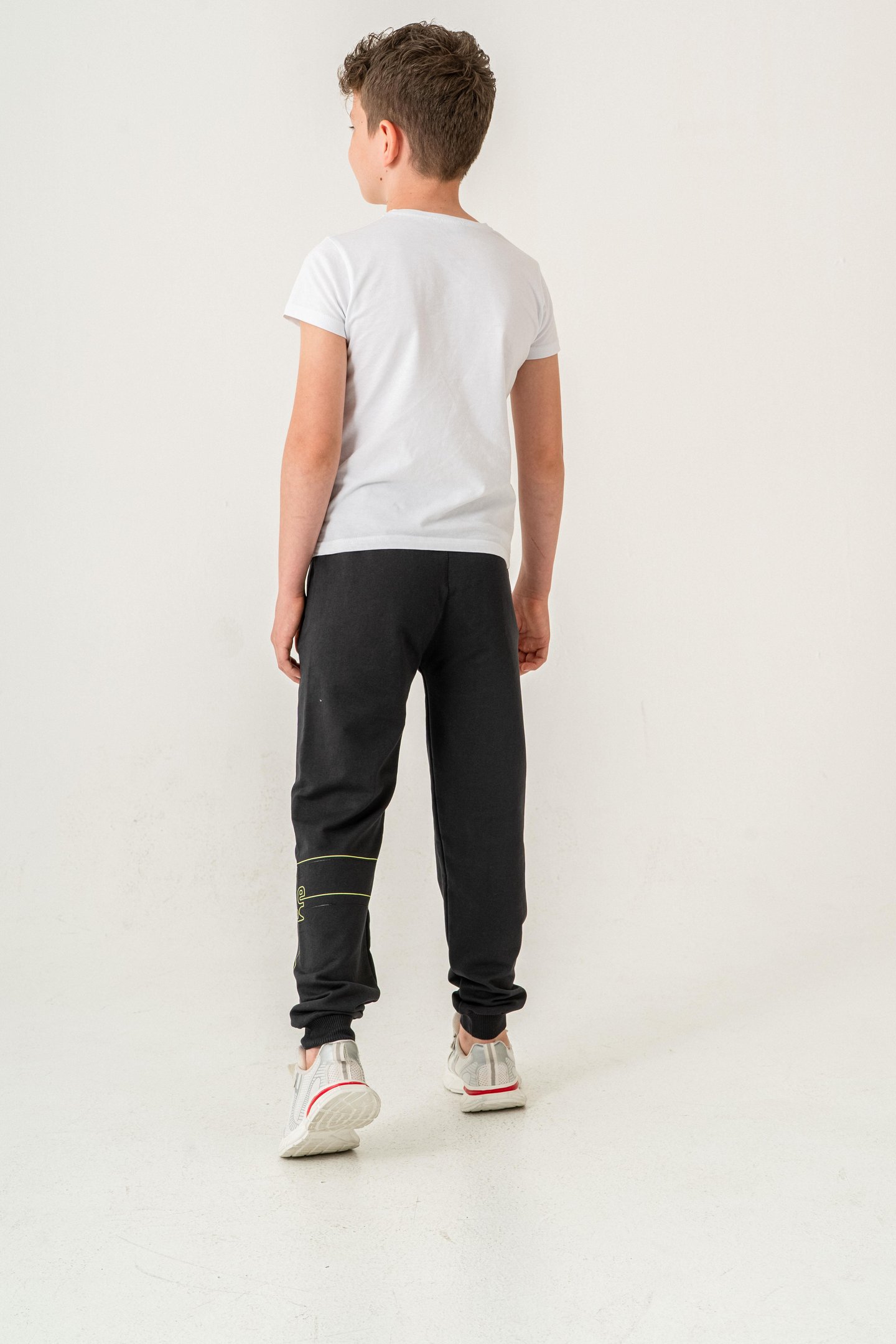 Croos The Lines Baskılı Cepler Fermuarlı Erkek Çocuk Eşofman Altı