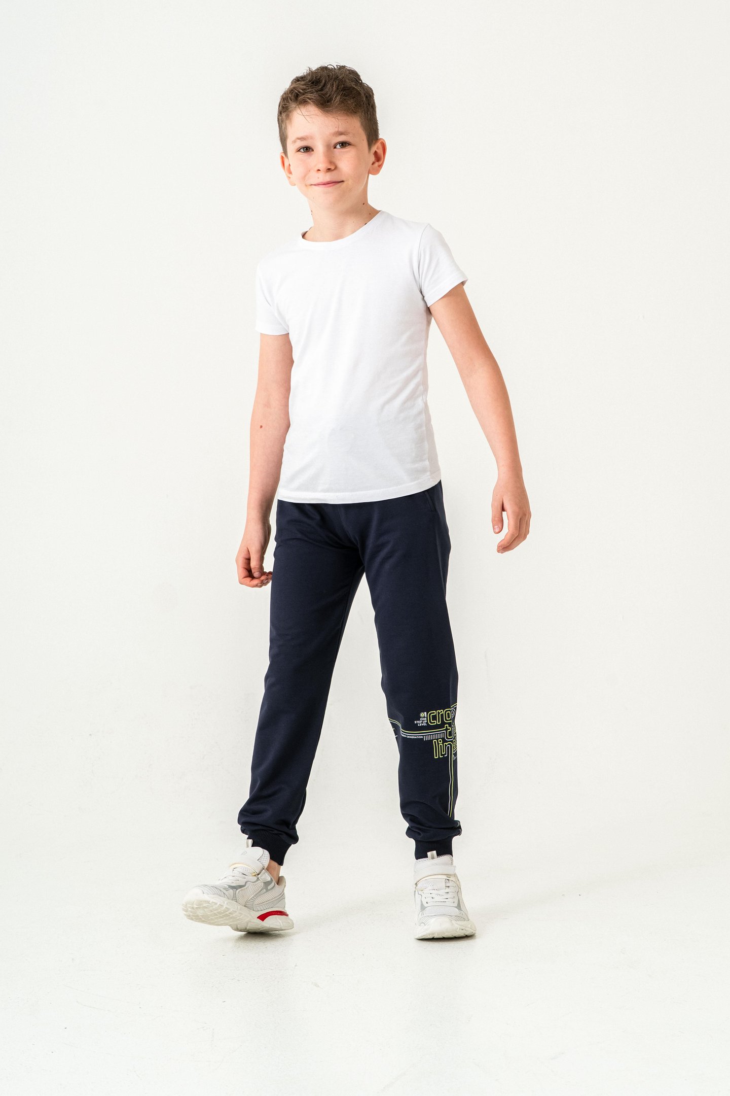 Croos The Lines Baskılı Cepler Fermuarlı Erkek Çocuk Eşofman Altı