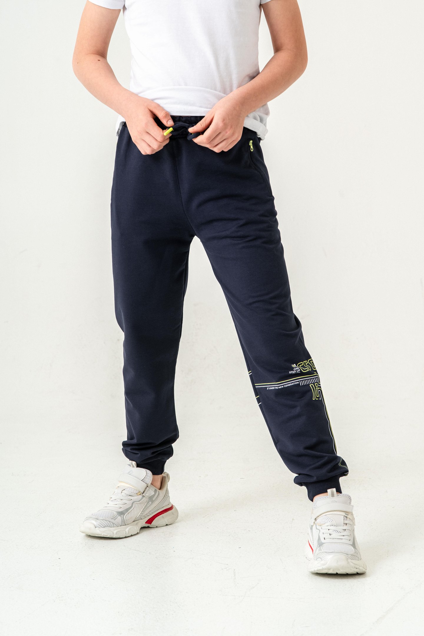 Croos The Lines Baskılı Cepler Fermuarlı Erkek Çocuk Eşofman Altı