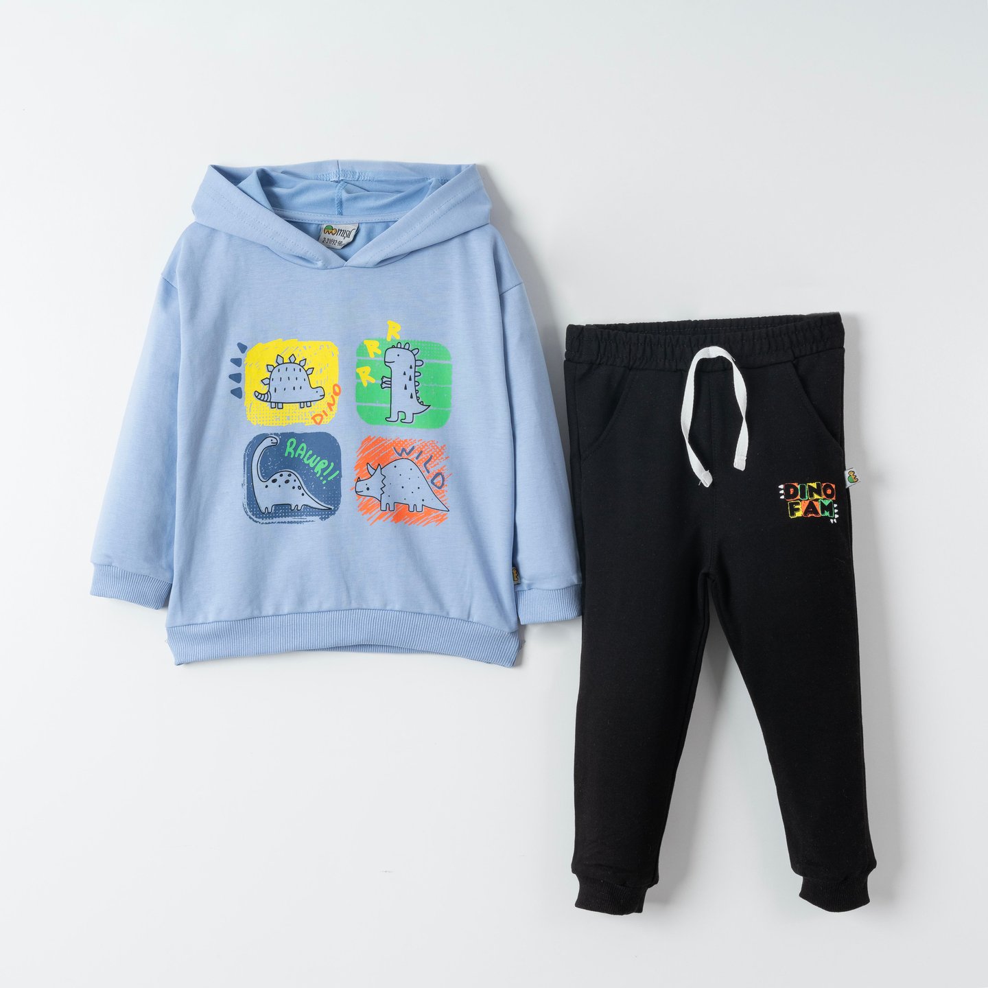 Dino Fam Baskılı Erkek Çocuk Sweatshirt Eşofman Takımı