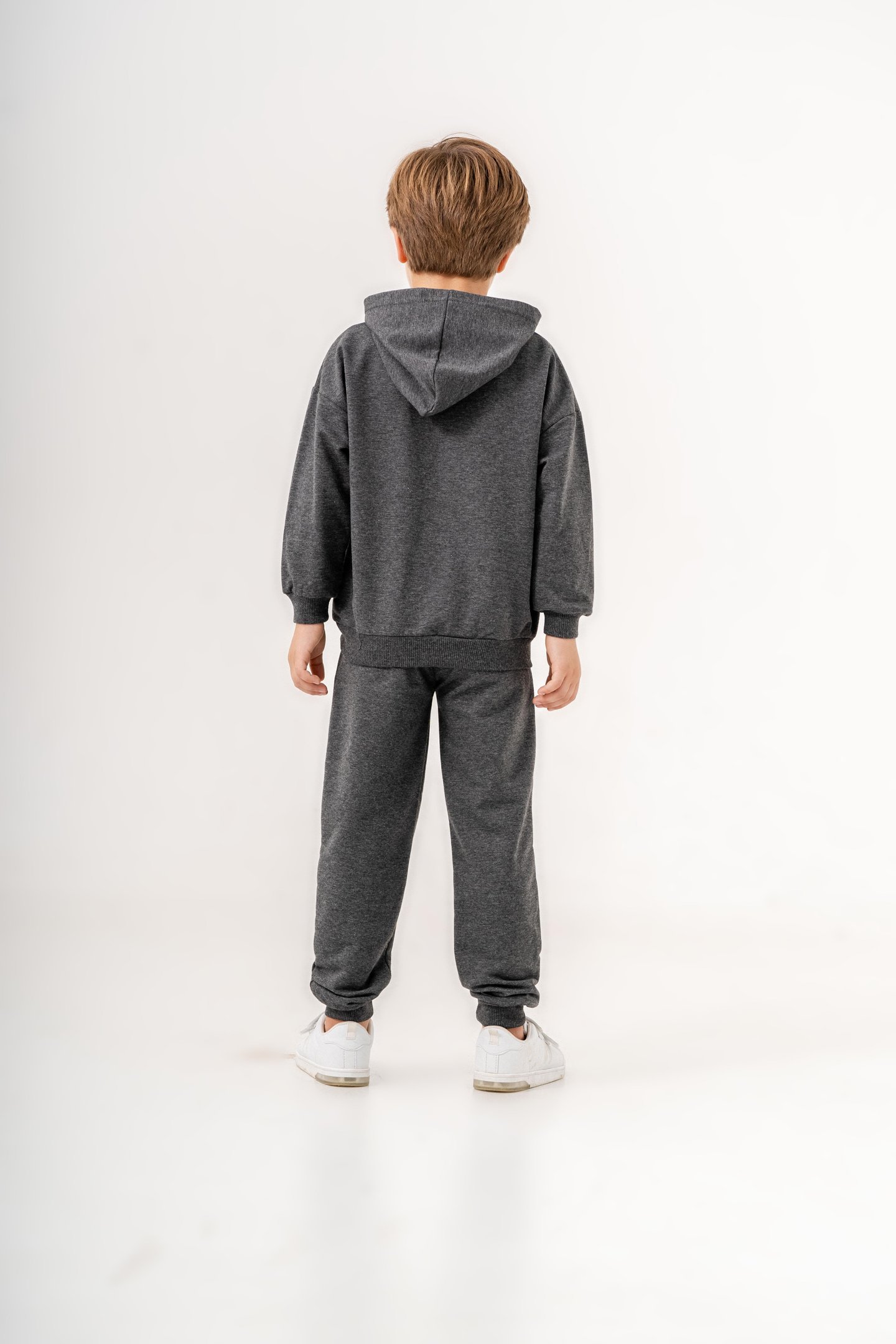 Dinozor Make Some Noise Baskılı Bacak Baskı Detaylı Kapüşonlu Erkek Çocuk Alt Üst Eşofman Takımı