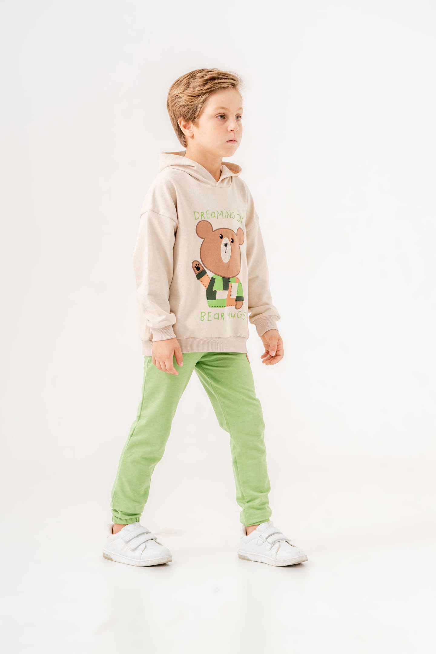 Dreaming Of Bear Hugs Baskılı Erkek Çocuk Alt-Üst Eşofman Takımı