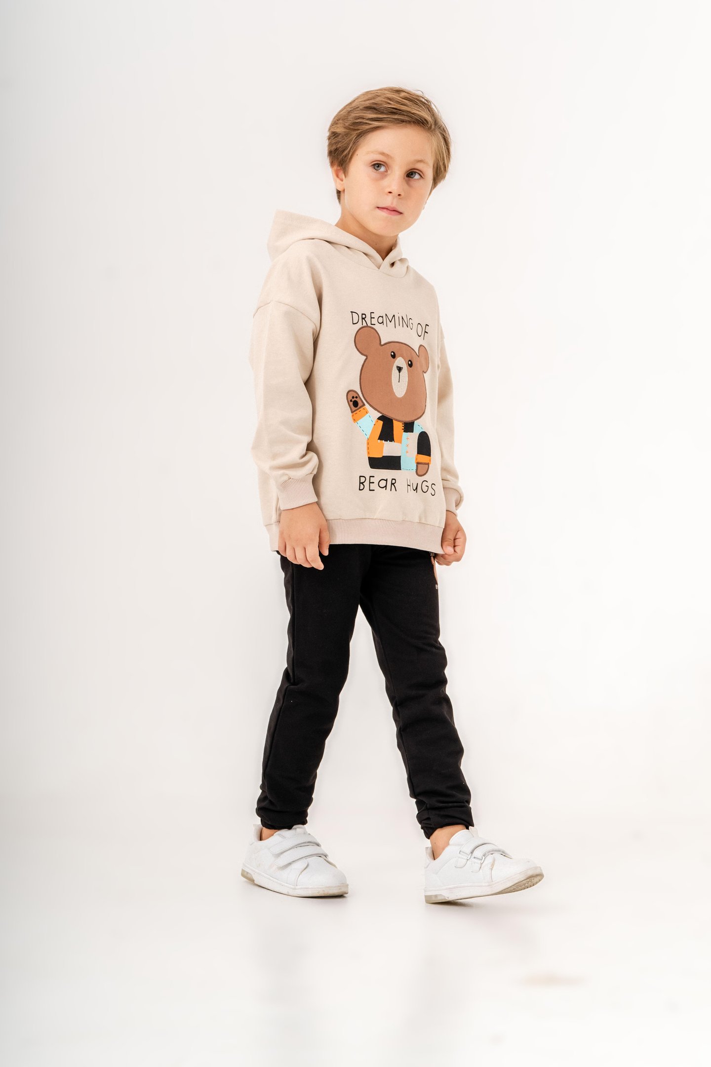 Dreaming Of Bear Hugs Baskılı Erkek Çocuk Alt-Üst Eşofman Takımı