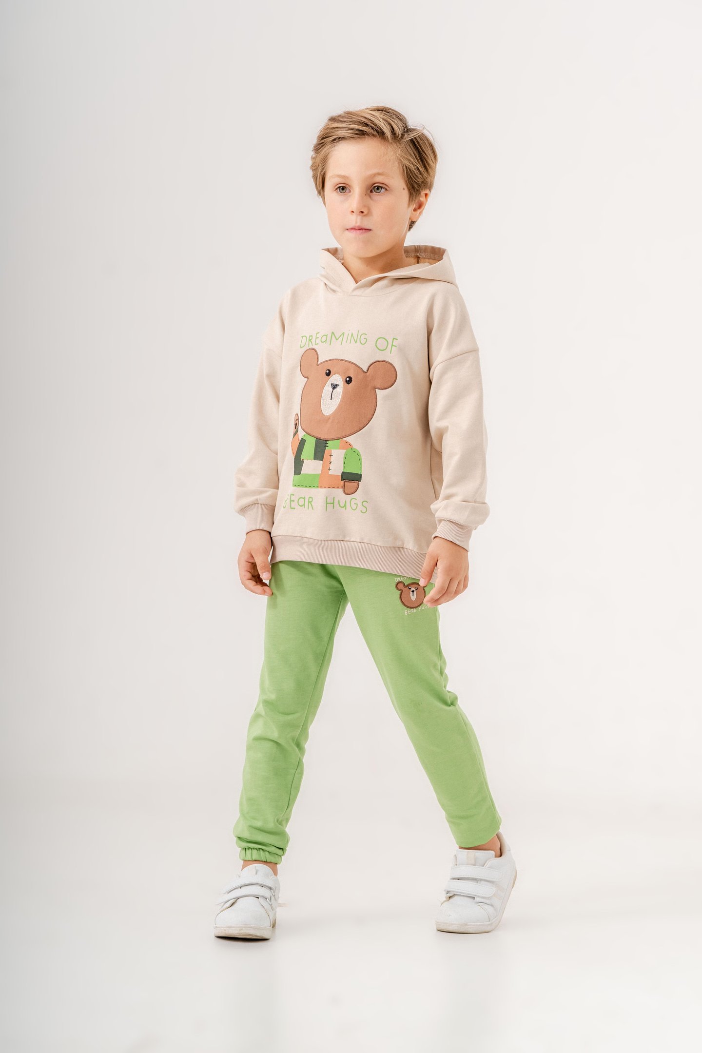 Dreaming Of Bear Hugs Baskılı Erkek Çocuk Alt-Üst Eşofman Takımı