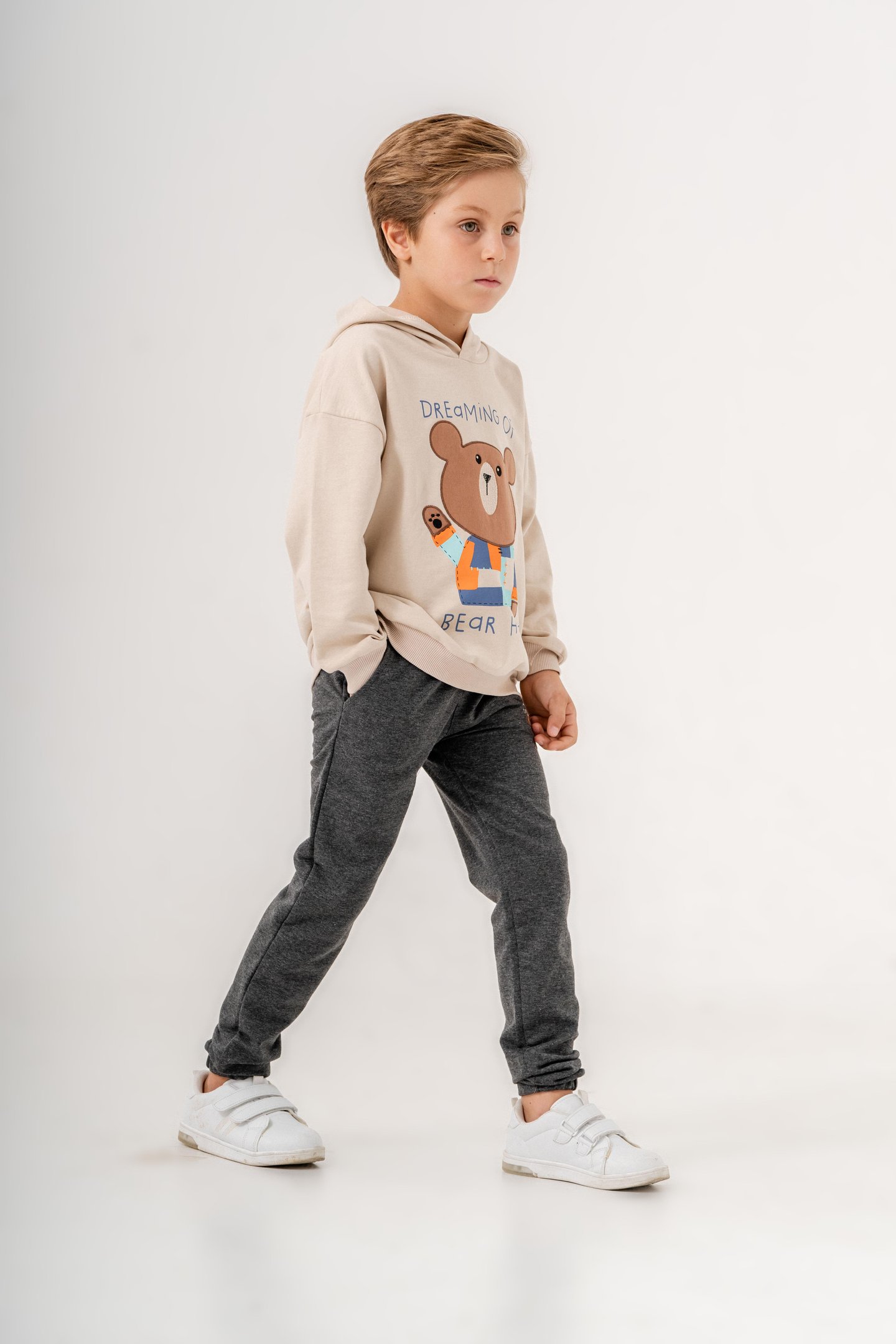 Dreaming Of Bear Hugs Baskılı Erkek Çocuk Alt-Üst Eşofman Takımı