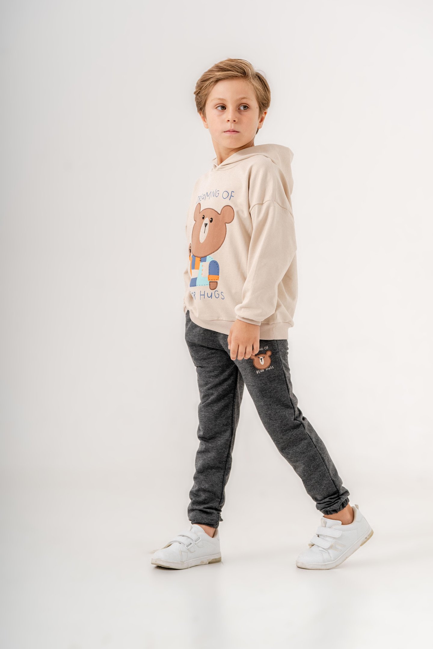 Dreaming Of Bear Hugs Baskılı Erkek Çocuk Alt-Üst Eşofman Takımı