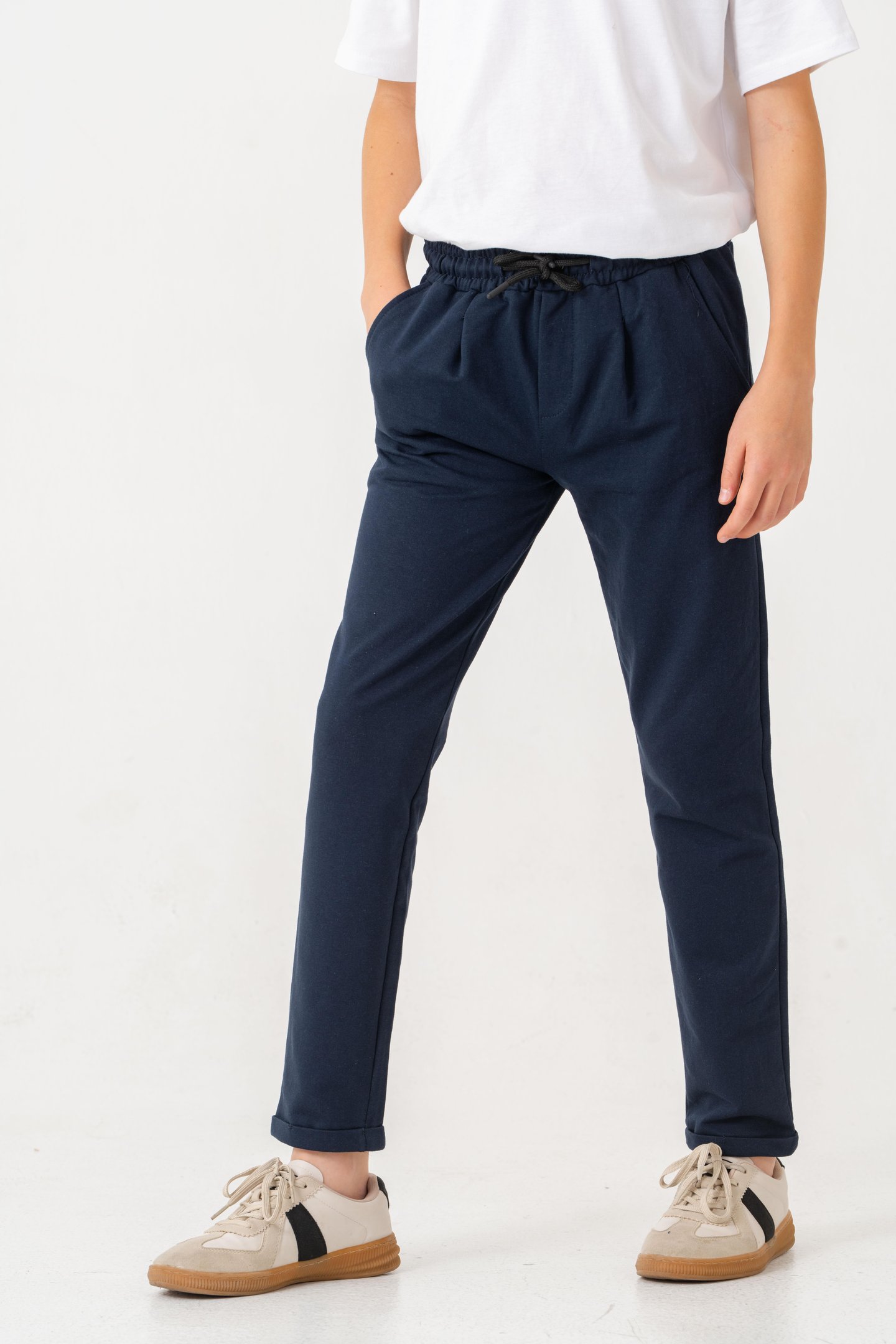 Duble Paça Kemer Düğmeli Erkek Çocuk Eşofman Altı