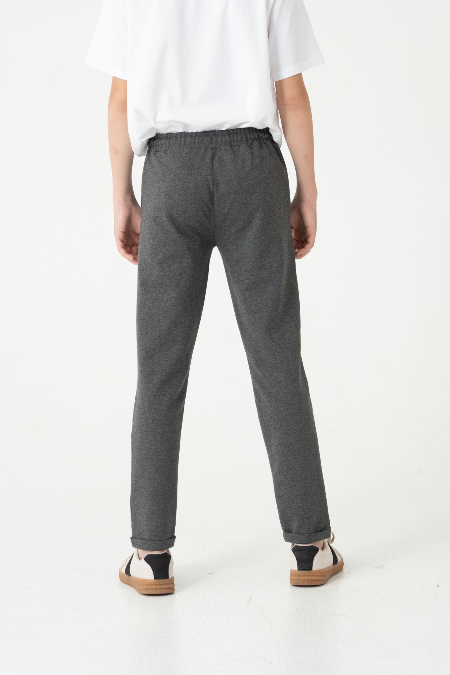 Duble Paça Kemer Düğmeli Erkek Çocuk Eşofman Altı