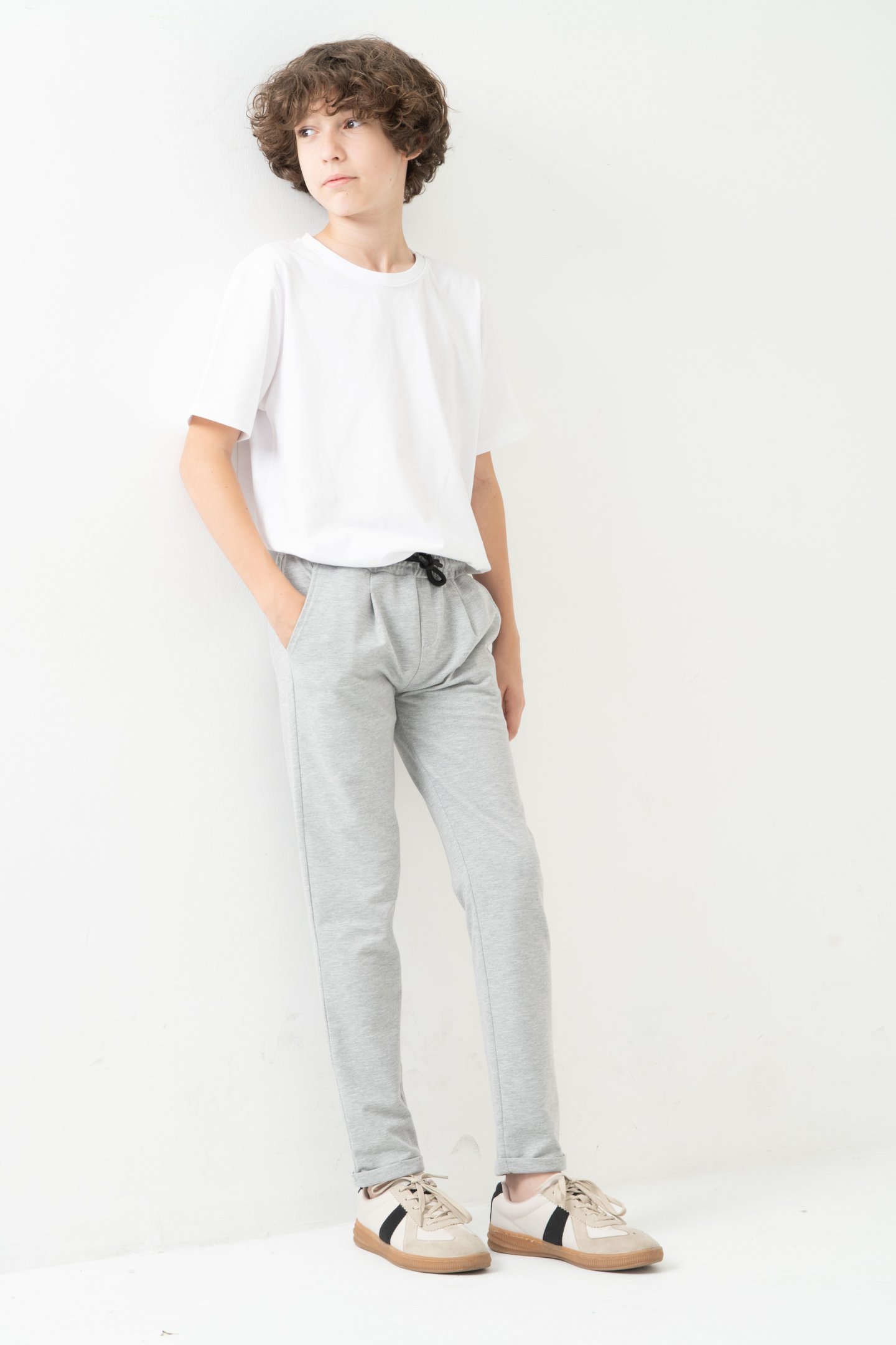 Duble Paça Kemer Düğmeli Erkek Çocuk Eşofman Altı