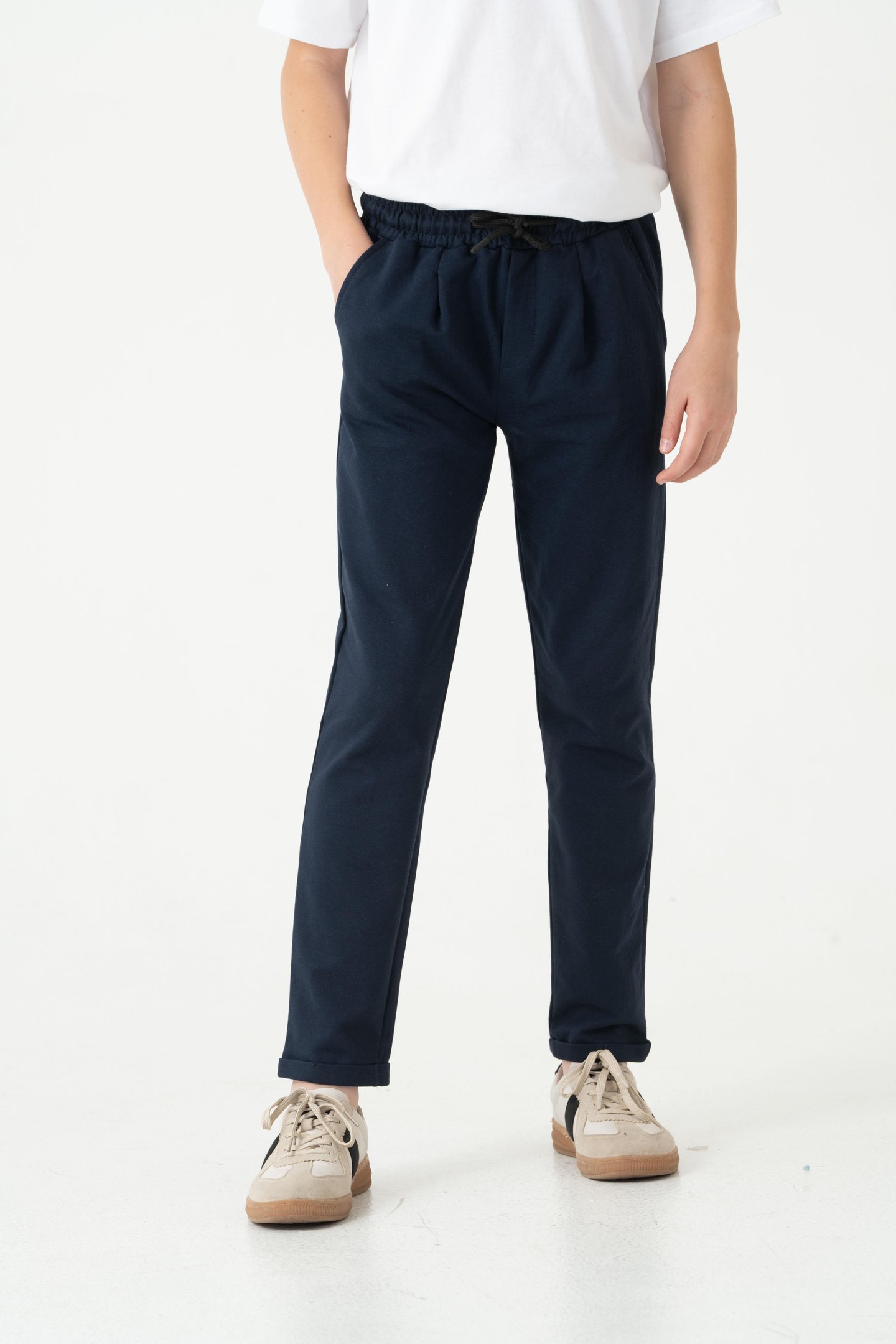 Duble Paça Kemer Düğmeli Erkek Çocuk Eşofman Altı