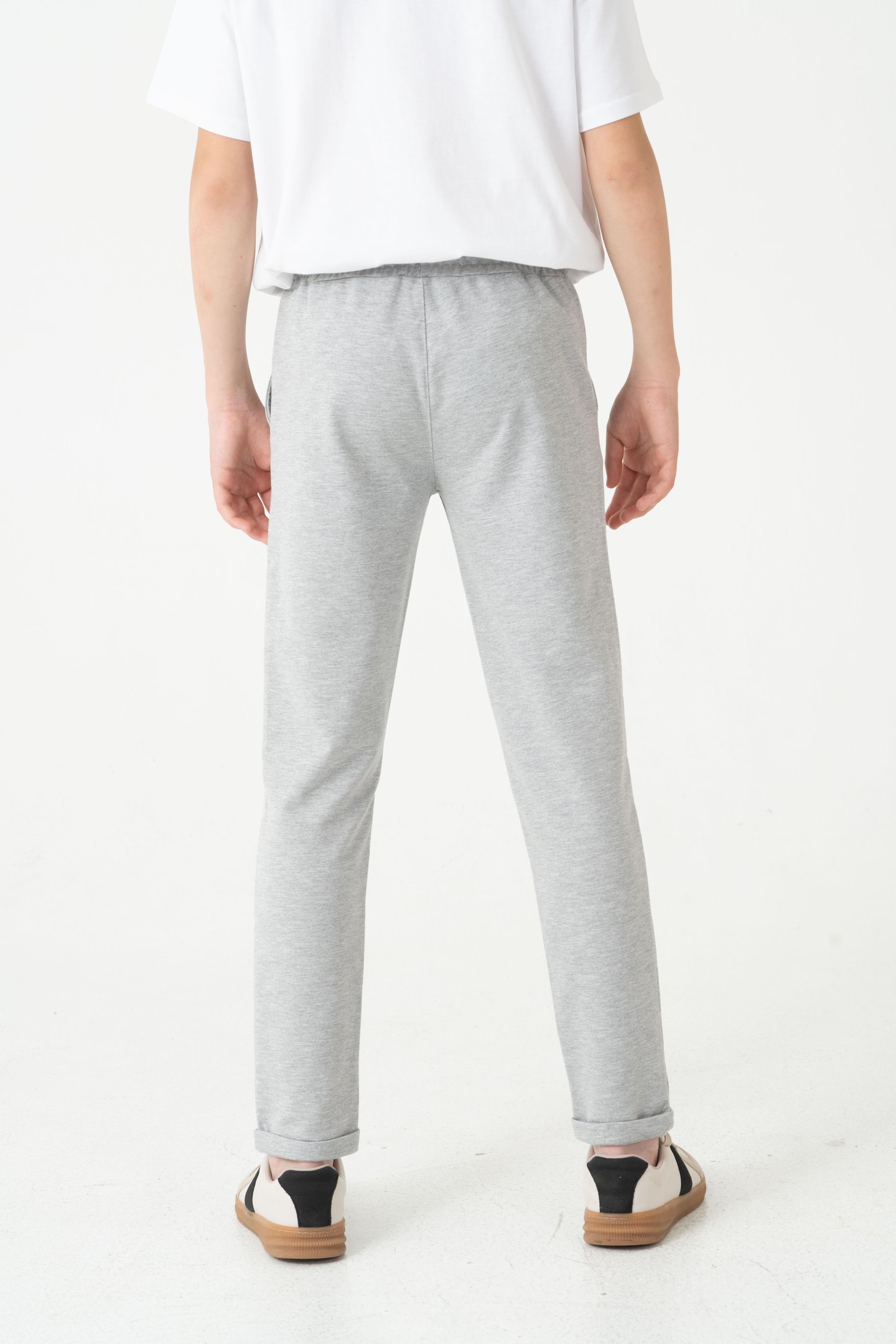 Duble Paça Kemer Düğmeli Erkek Çocuk Eşofman Altı