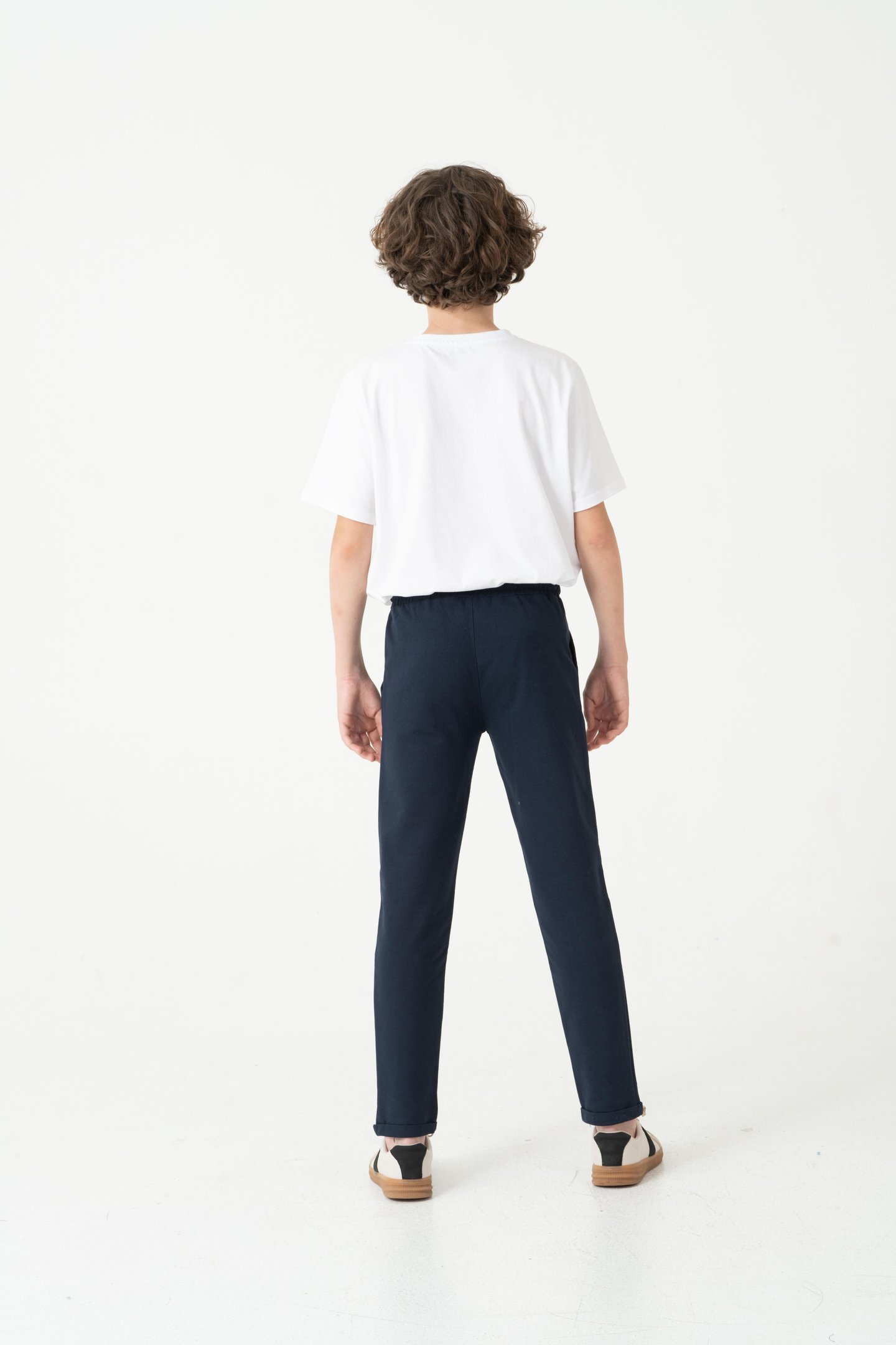 Duble Paça Kemer Düğmeli Erkek Çocuk Eşofman Altı