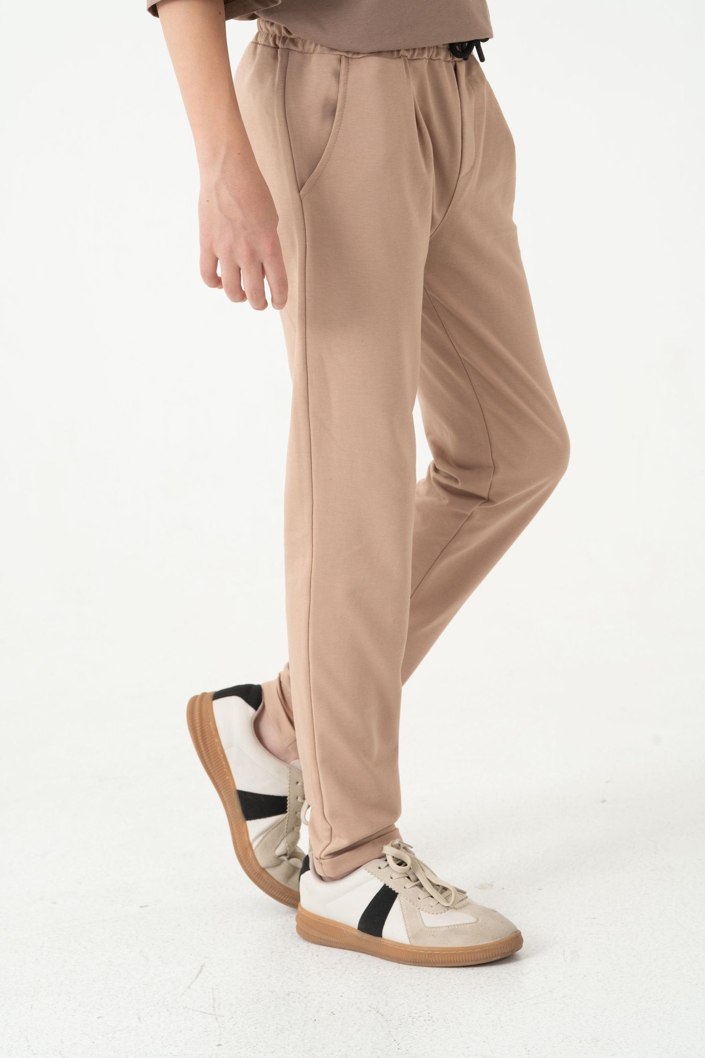 Duble Paça Kemer Düğmeli Erkek Çocuk Eşofman Altı