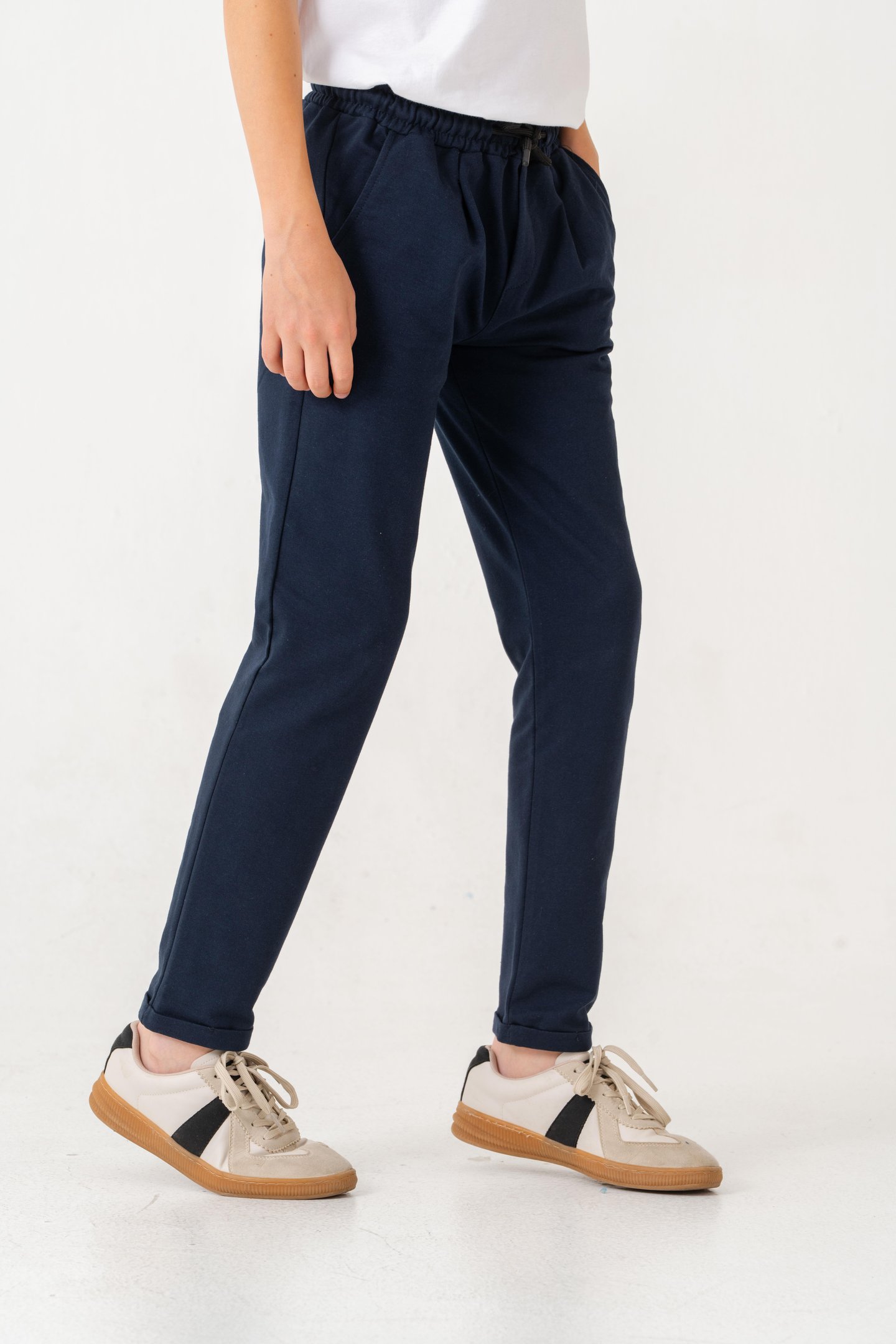 Duble Paça Kemer Düğmeli Erkek Çocuk Eşofman Altı