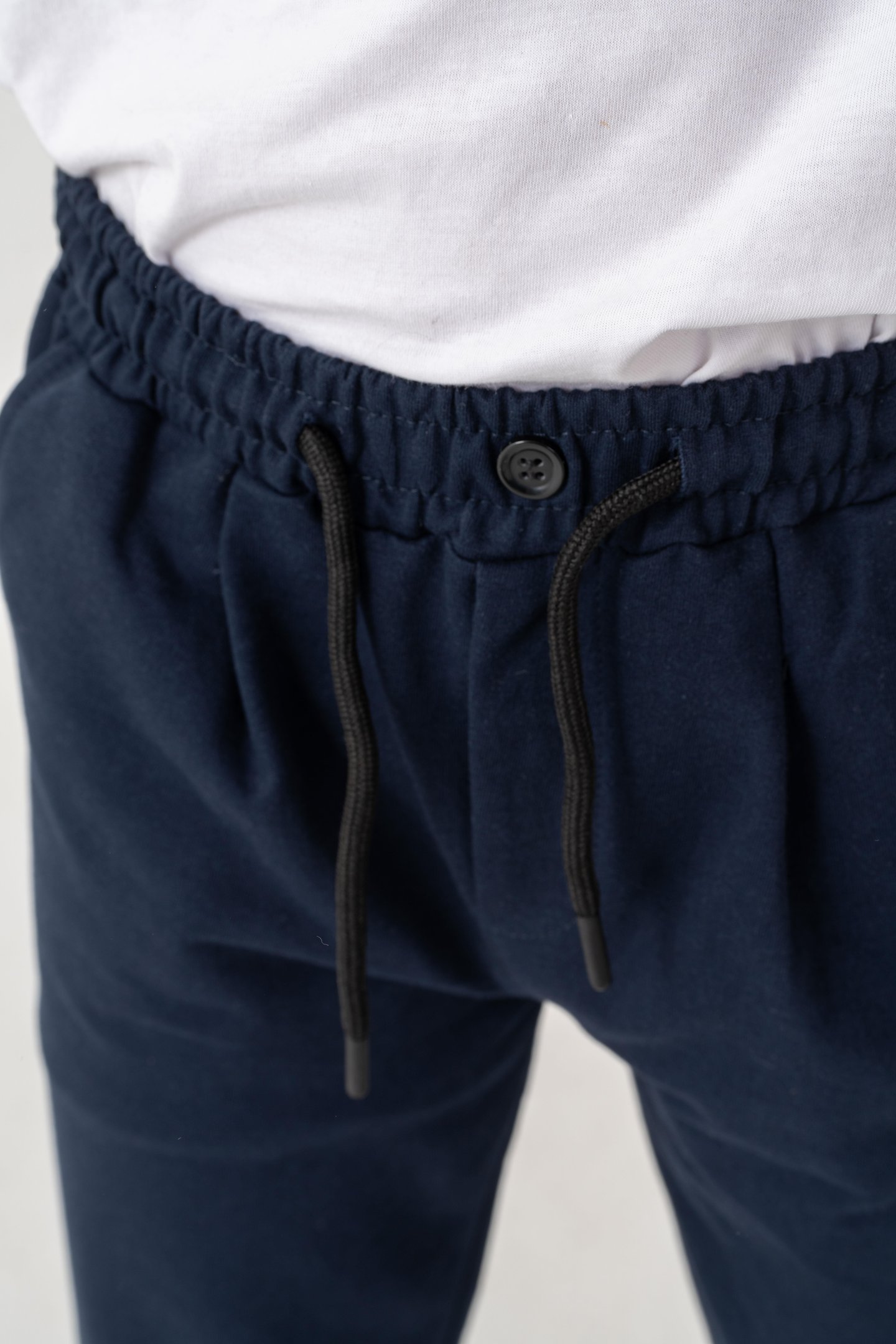 Duble Paça Kemer Düğmeli Erkek Çocuk Eşofman Altı